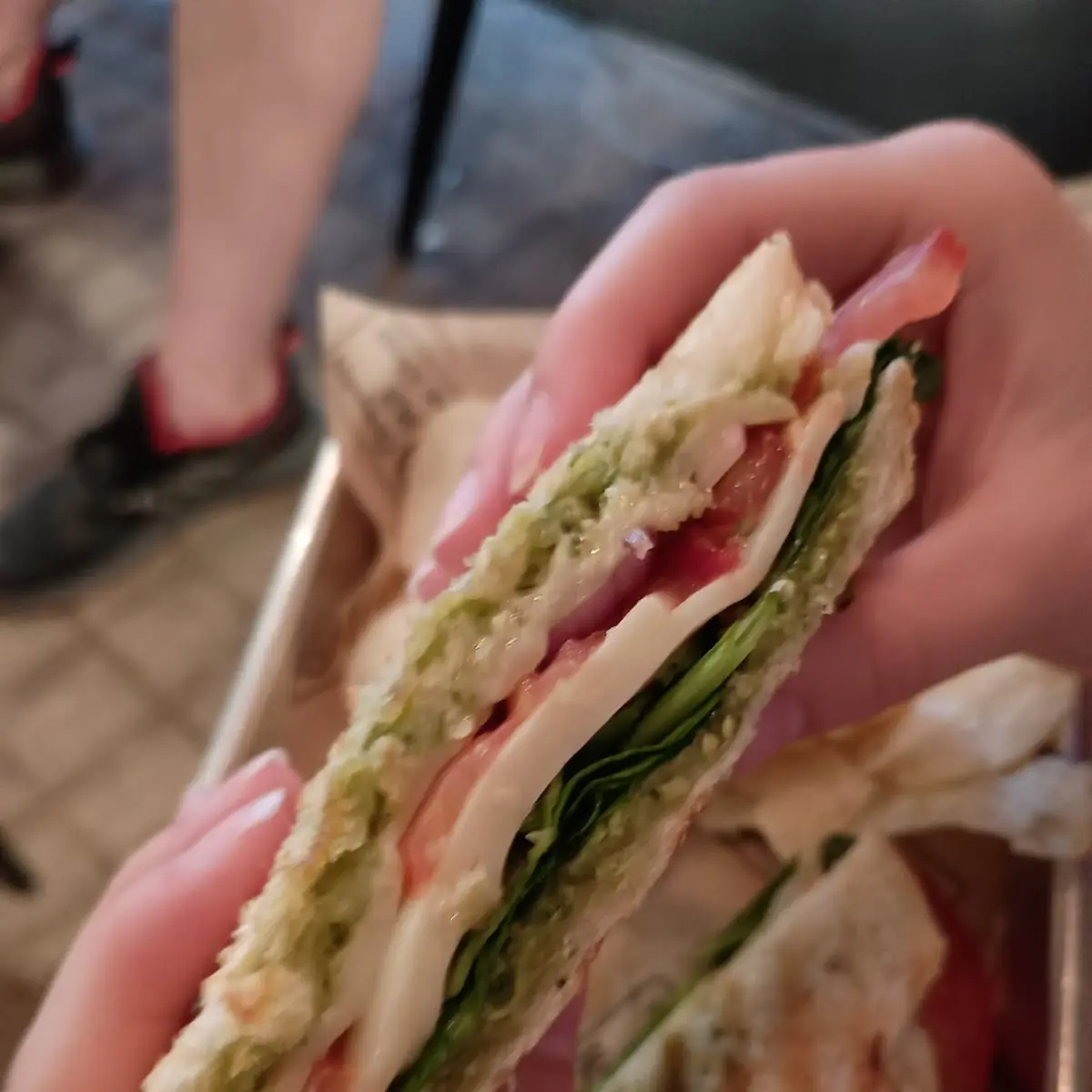 Vegetarian Pesto Panini