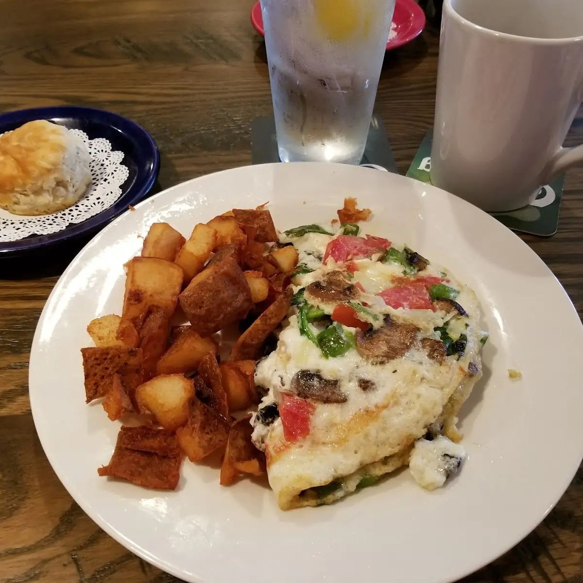 Egg White Vegetable Omelette with Potatoes
