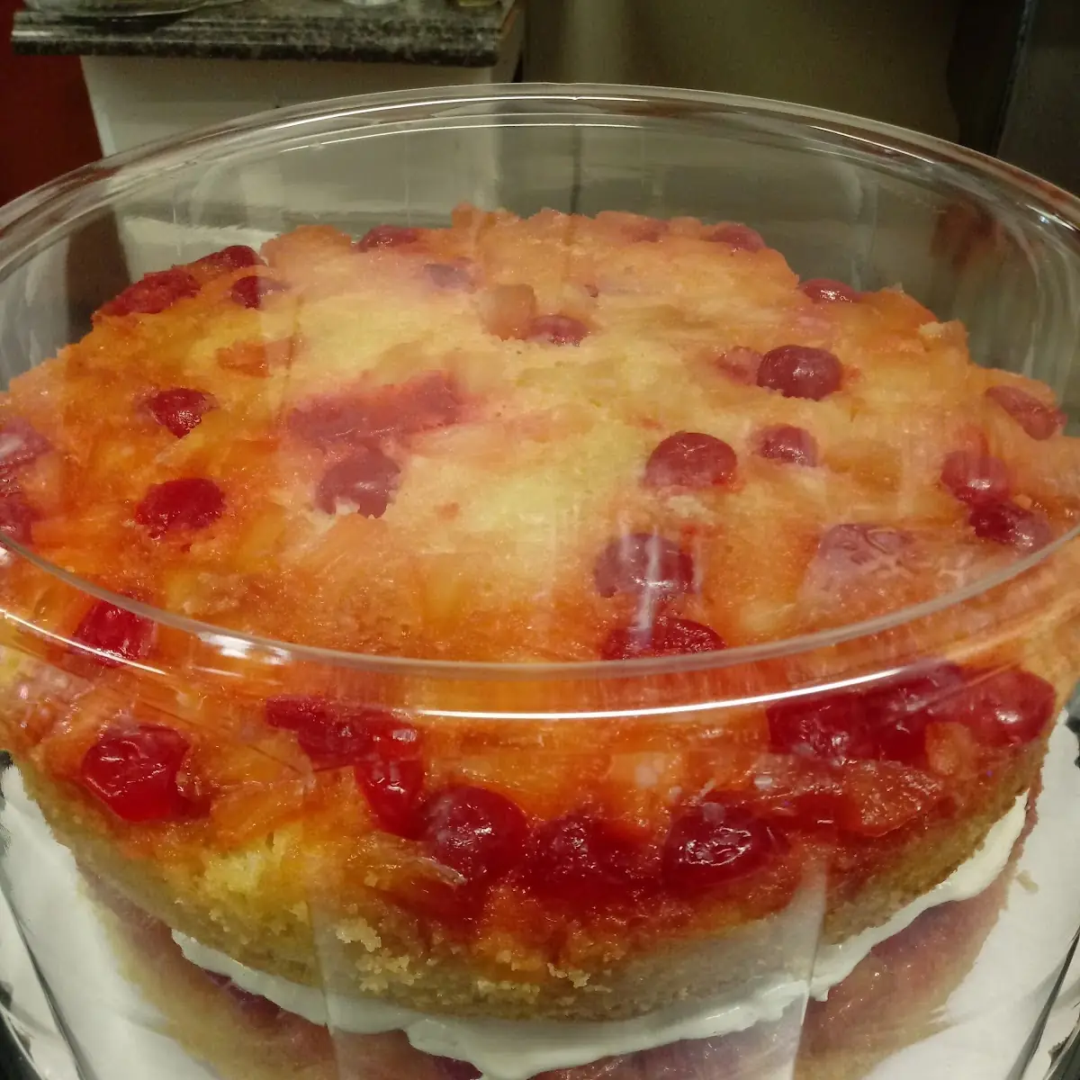 Pineapple Upside Down Cream Cake