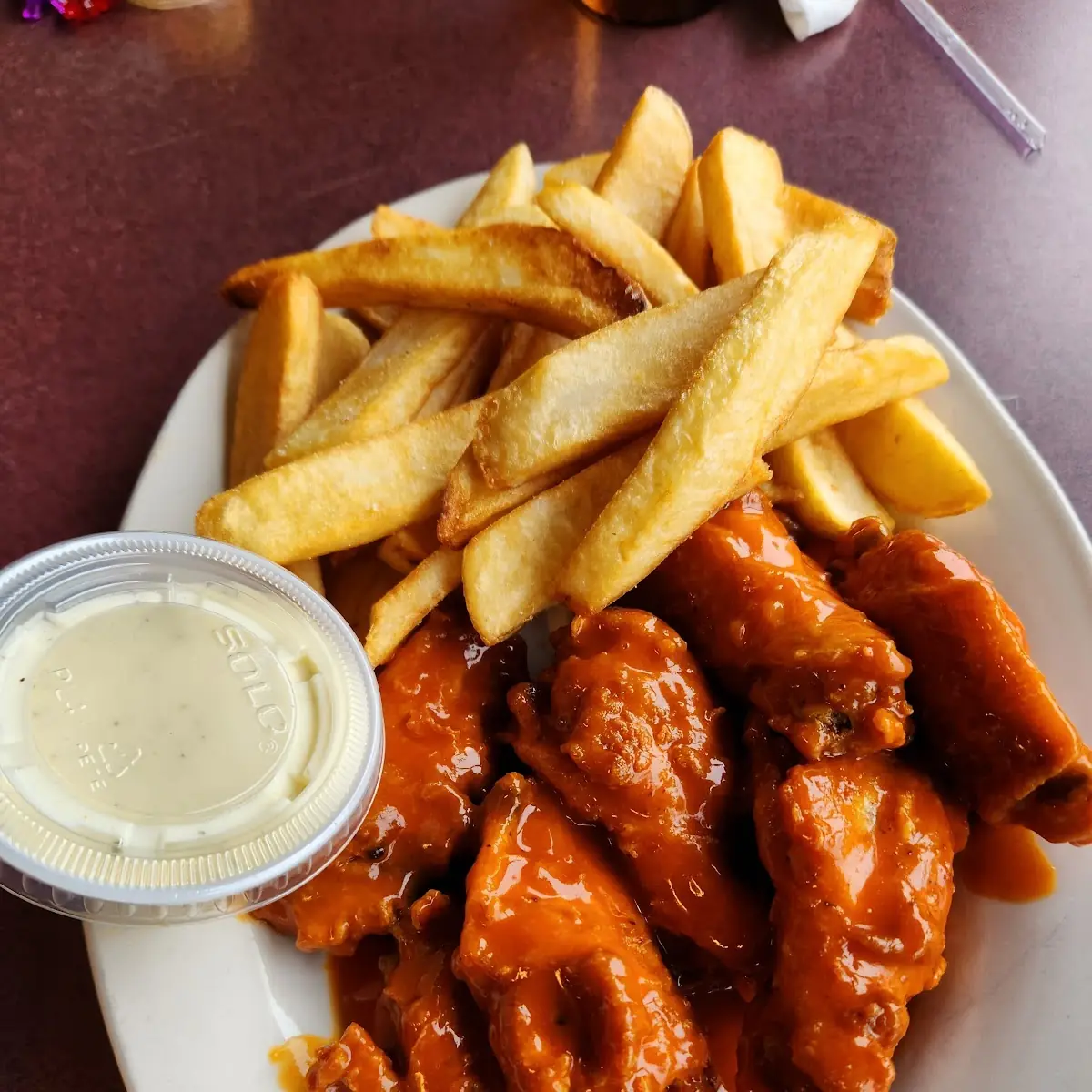 Half Buffalo Wings Half BBQ Wings