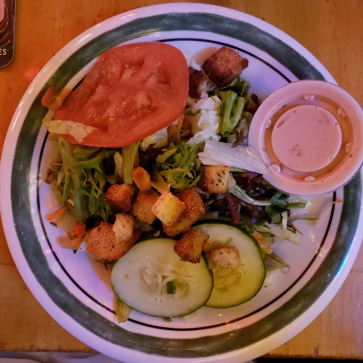 Side Salad with Thousand Island Dressing