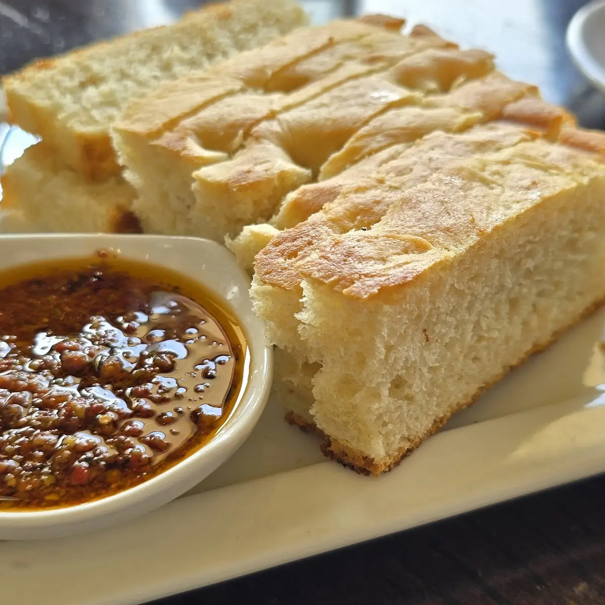 Focaccia Bread with Dipping Sauce