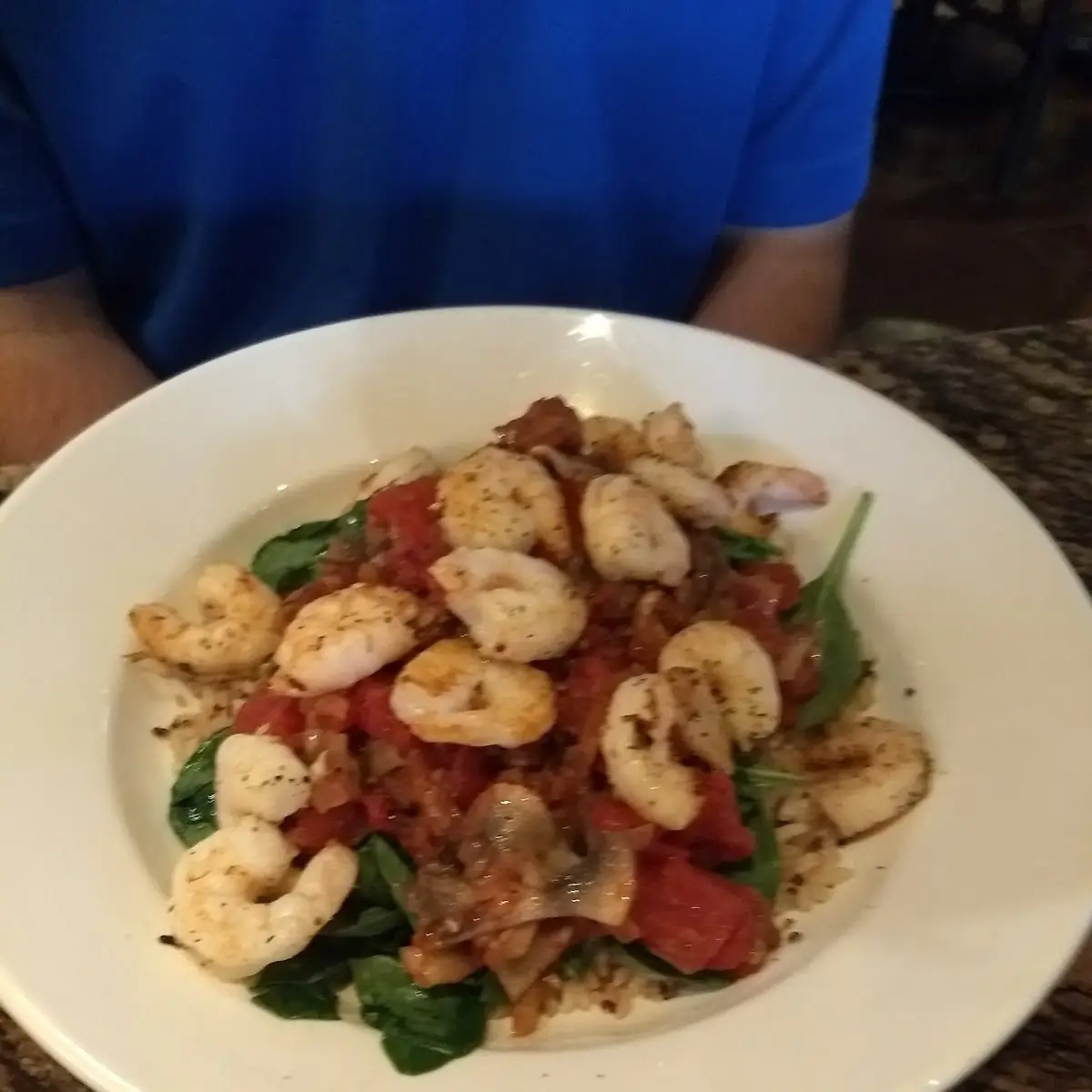 BJ's Brewhouse Protein Bowl with Shrimp