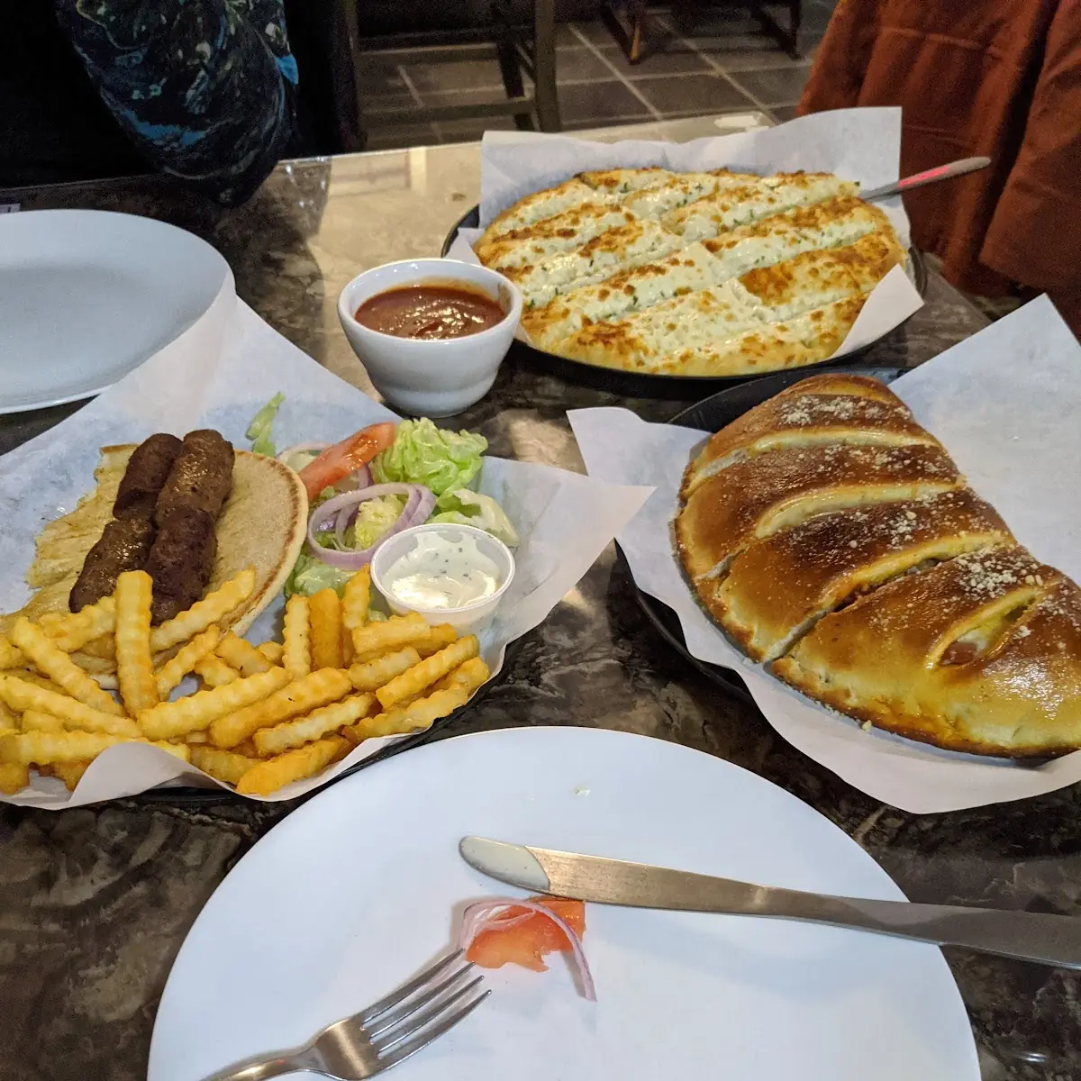 Cheesy Breadsticks Kebab Calzone