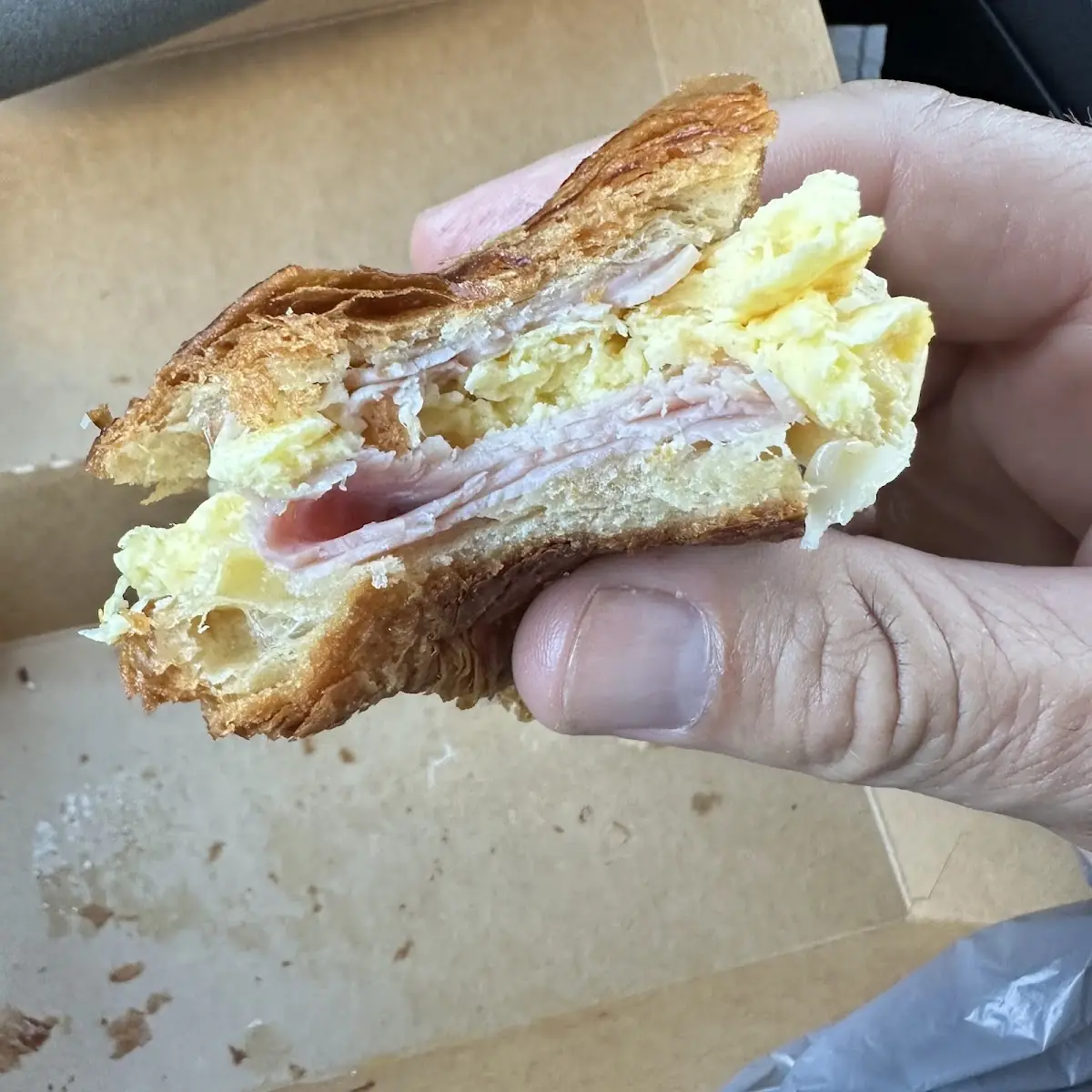 Ham & Cheese Egg Croissant