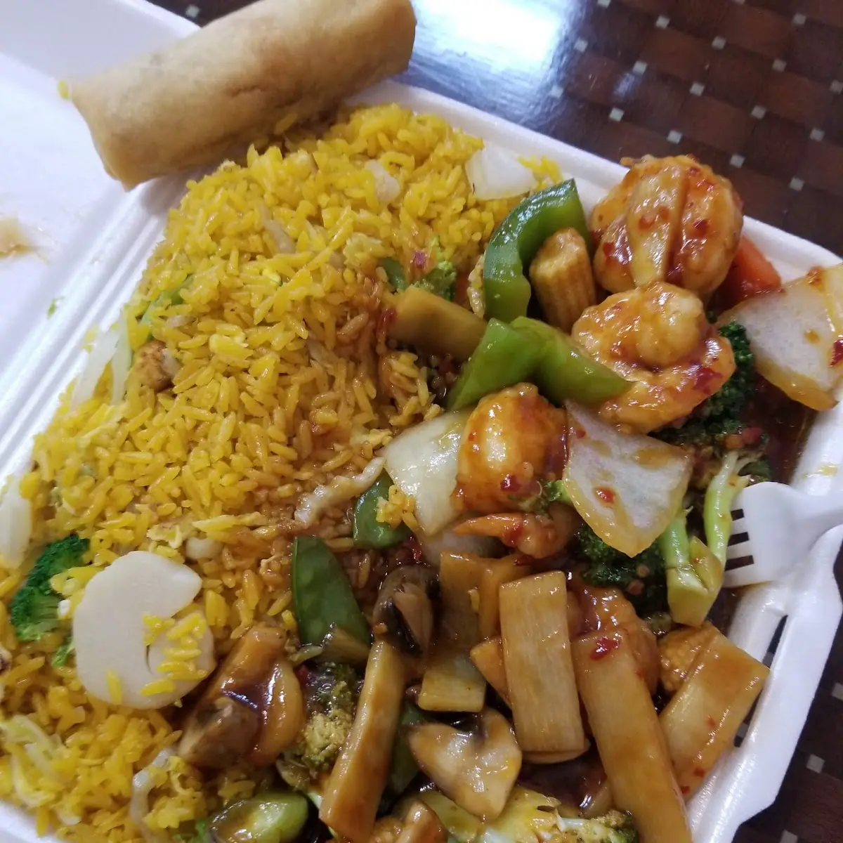 Szechwan Chicken with Vegetable Fried Rice