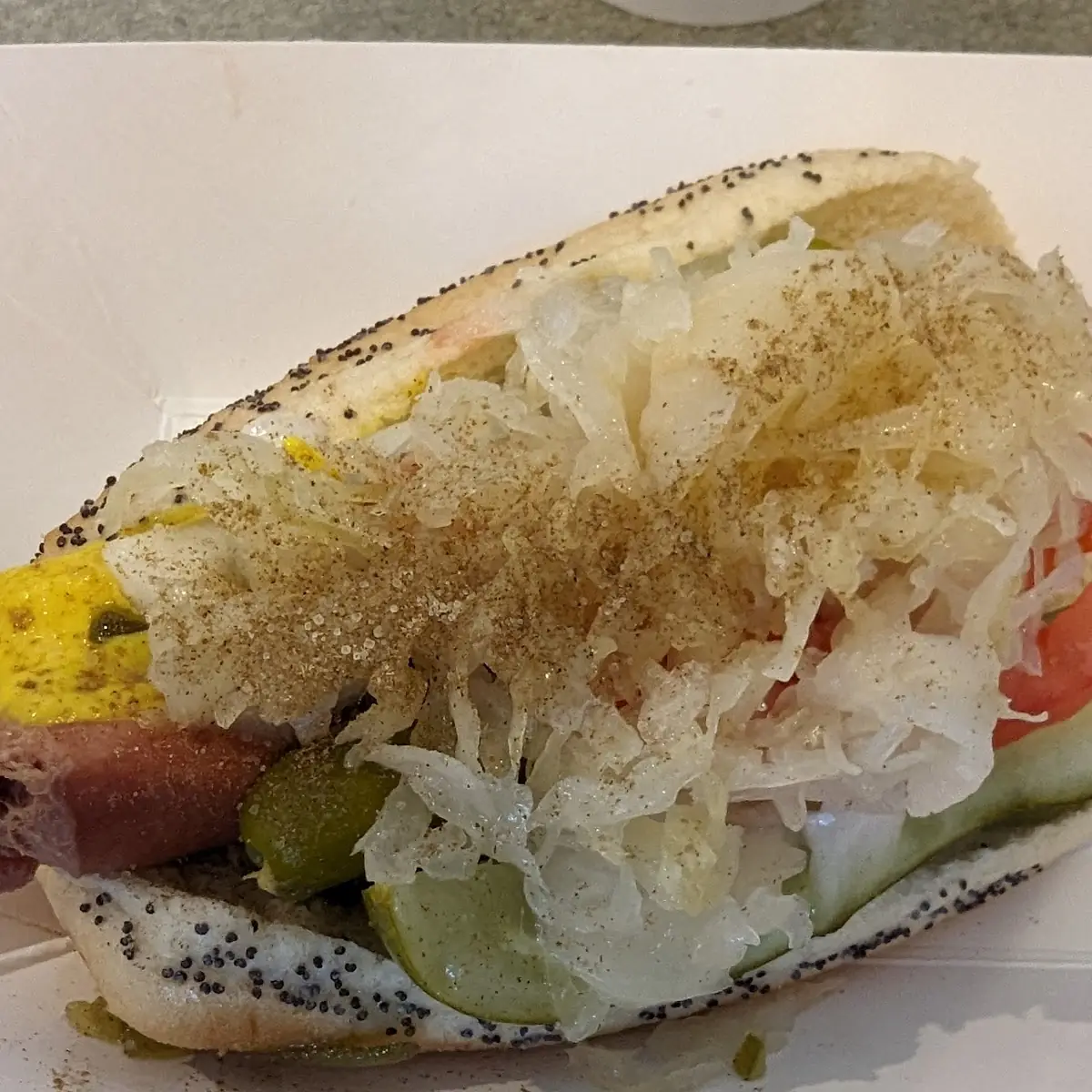 Hot Dog with Sauerkraut