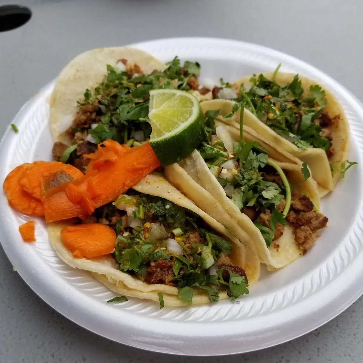 Tacos Shredded Beef Spicy Pork Chicken