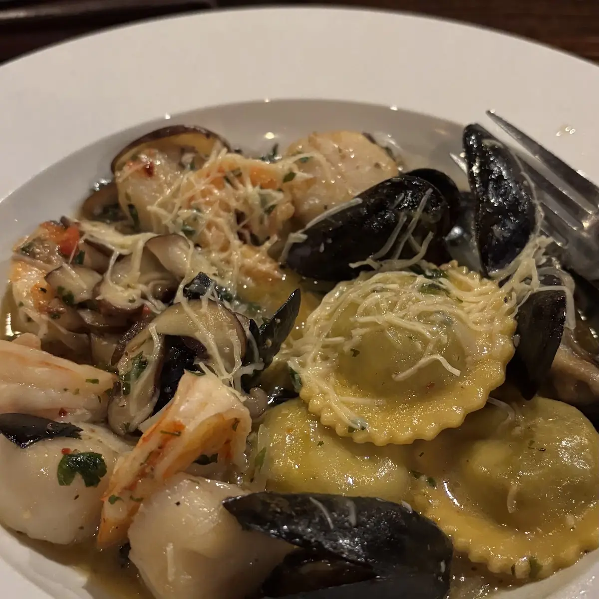 Seafood Pasta and Mushroom Ravioli