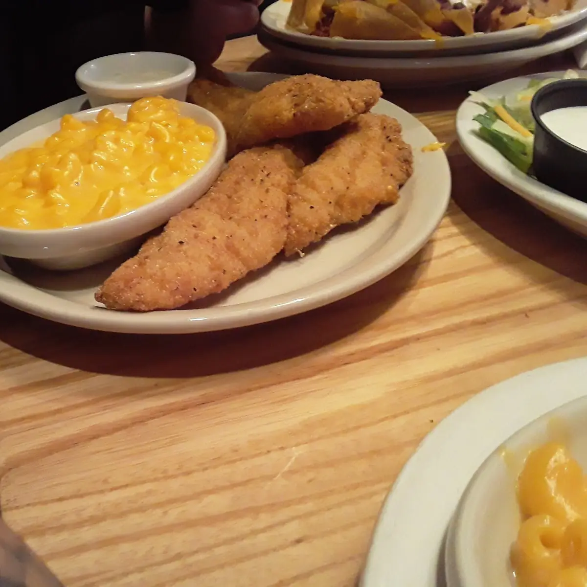 Fish Plate Mac and Cheese & Side Caesar Salad