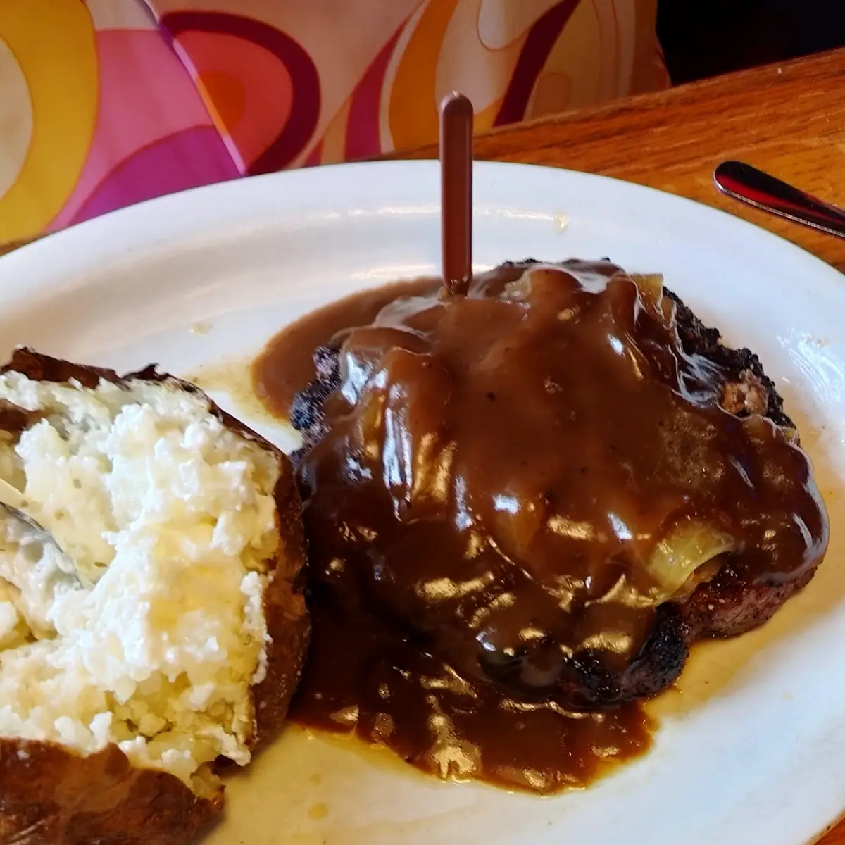 Hamburger Steak with Baked Potato