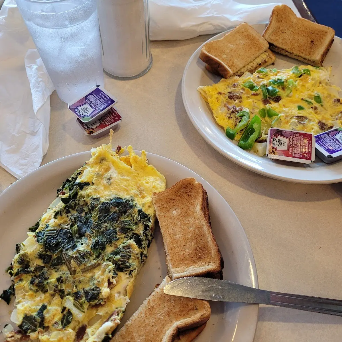 Mushroom Spinach Swiss Omelette