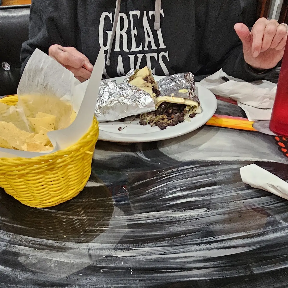 Steak Burrioto and Black Beans