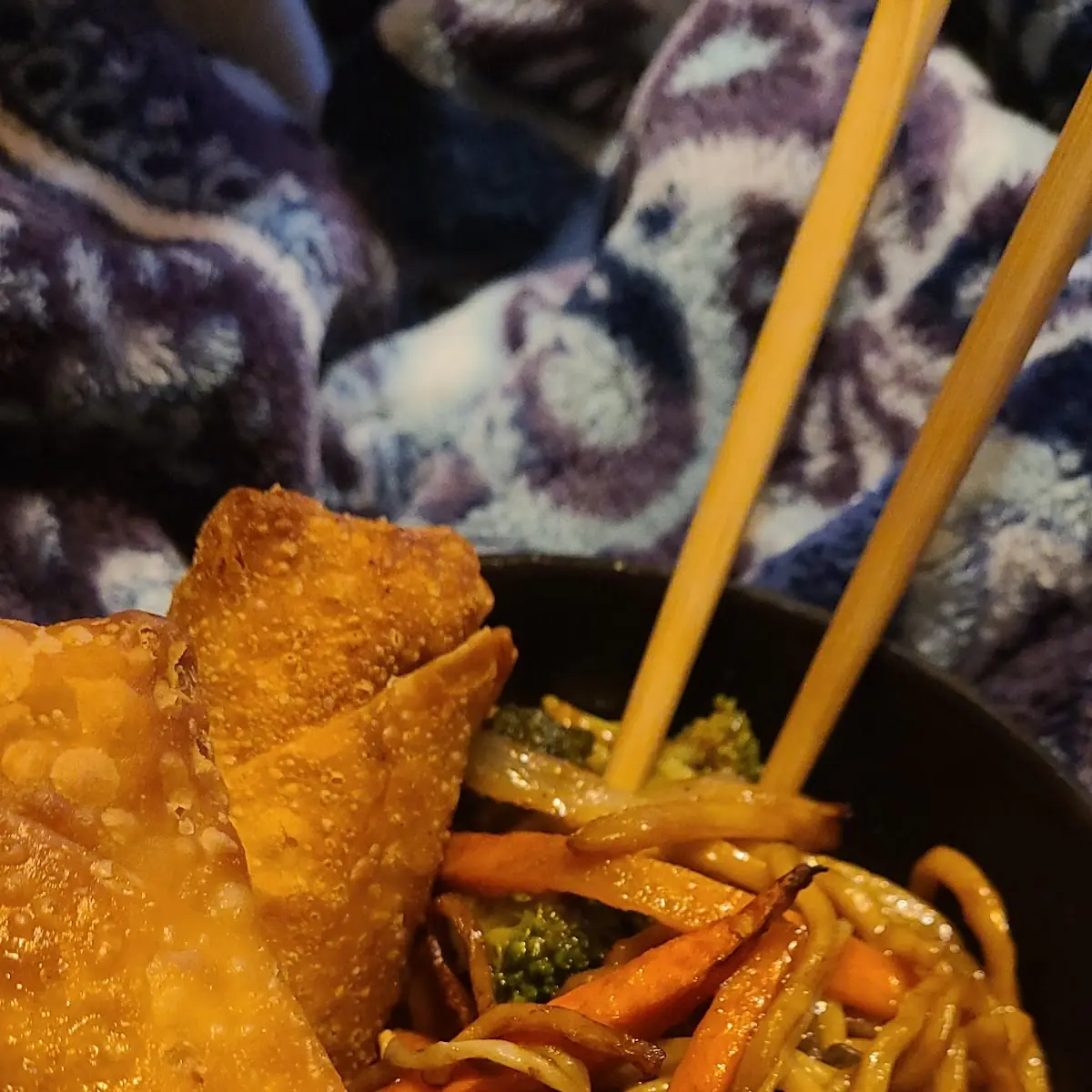 Egg Rolls and Lo Mein