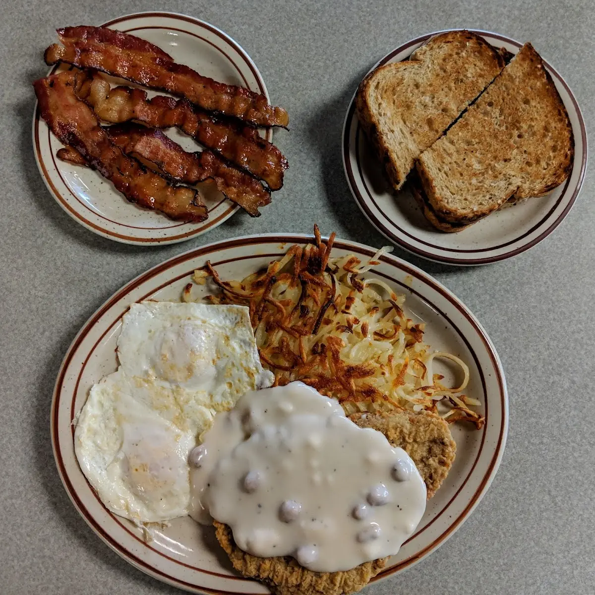 Hash Browns and Toast
