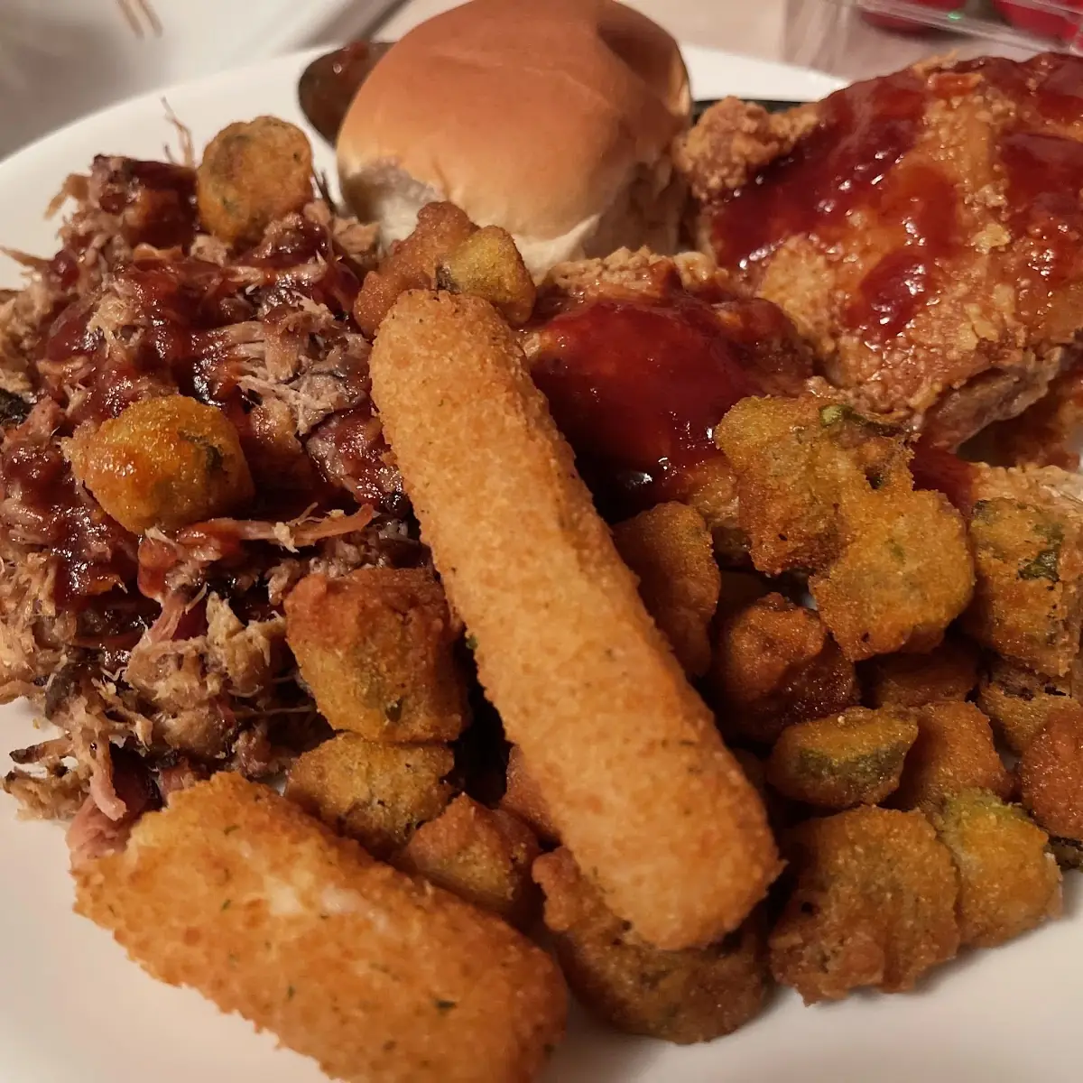 Pulled Pork Mozzarella Sticks Roll Fried Chicken
