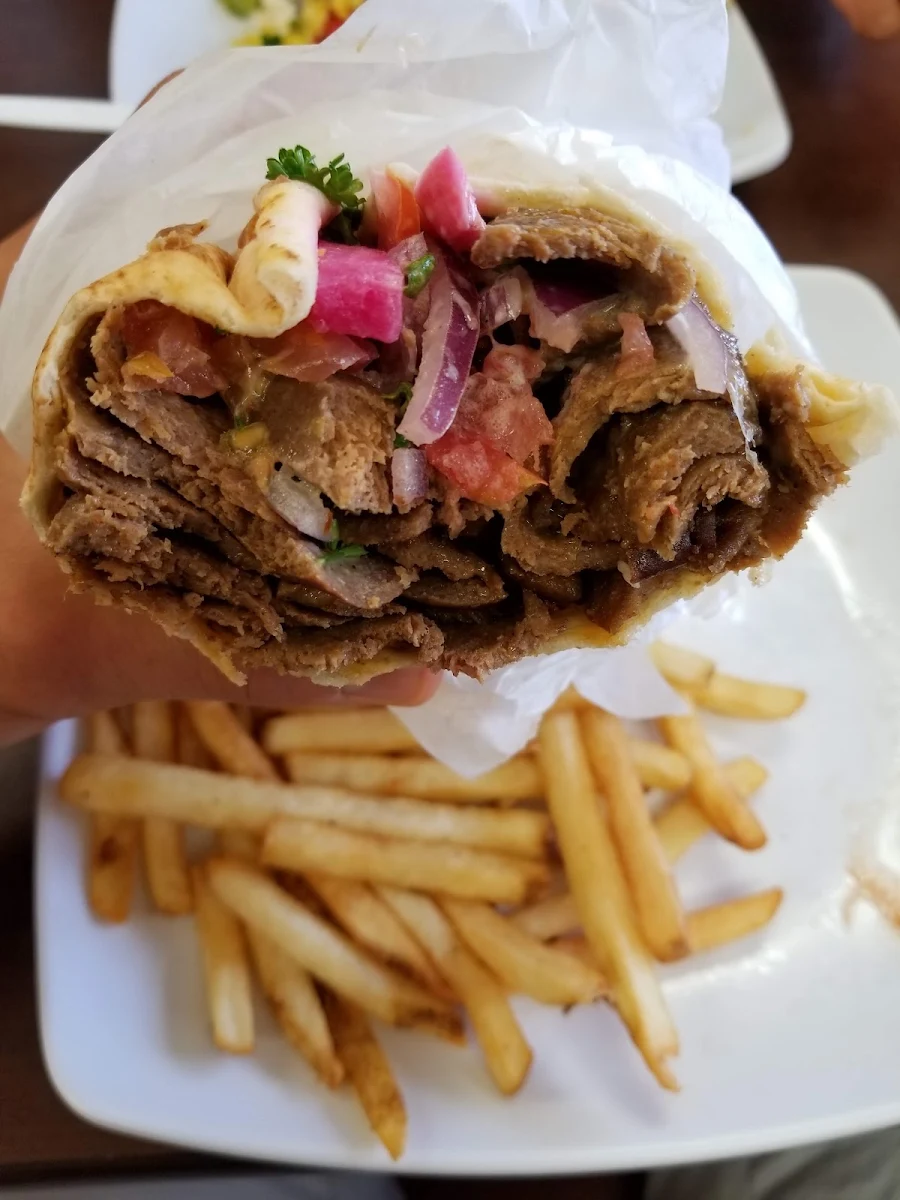 Meaty Cross-Section of the Basha Big Bite, Basha Donair & Shawarma