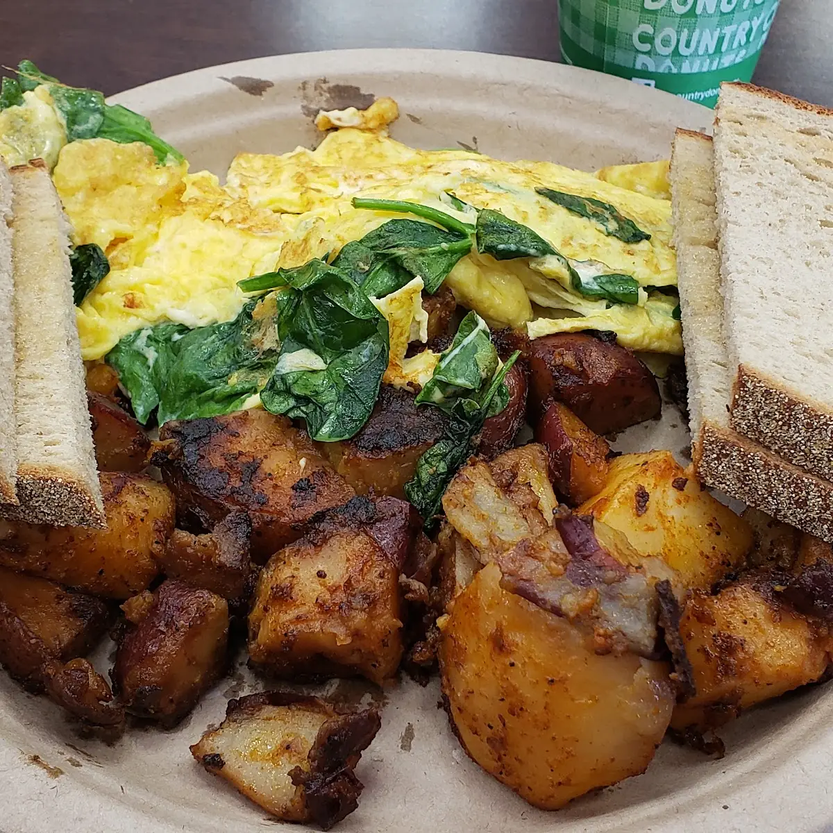 Spinach and Feta Cheese Omelette