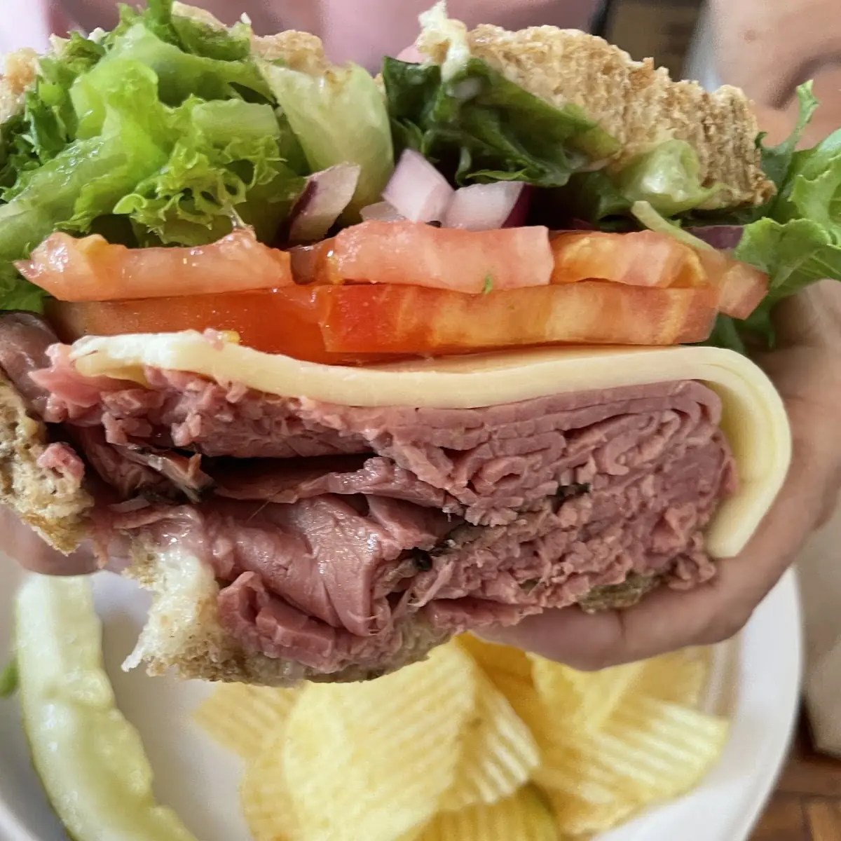 Roast Beef & Provolone Sandwich w Horseradish