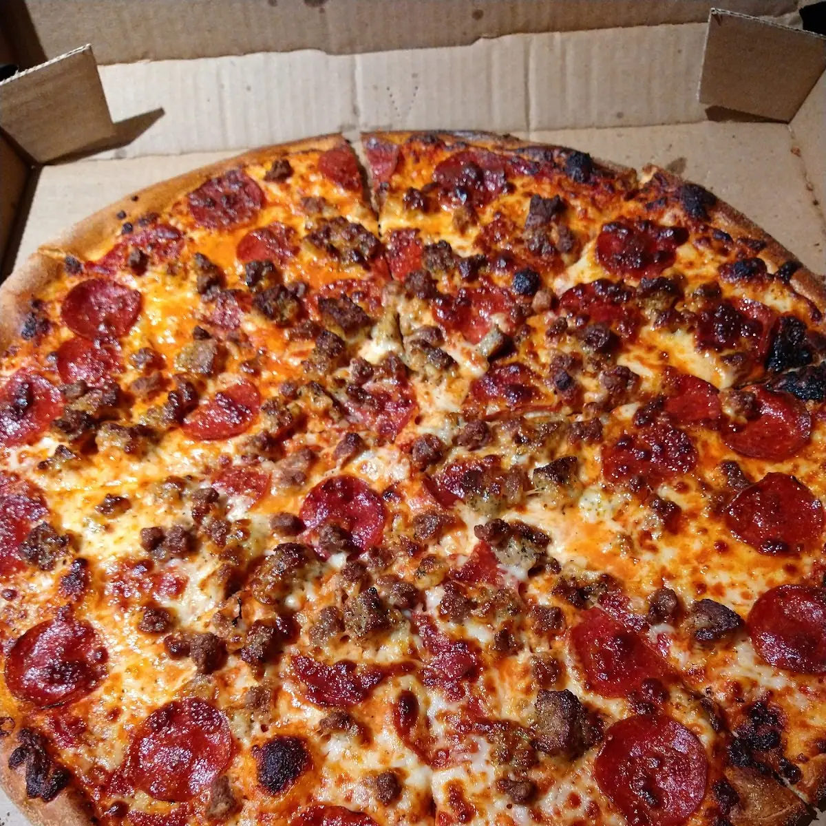 Three Meat Pizza