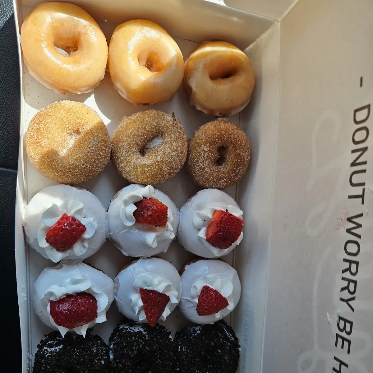 Variety Donut Pack Including Cinnamon Sugar Donuts and Berries & Creme