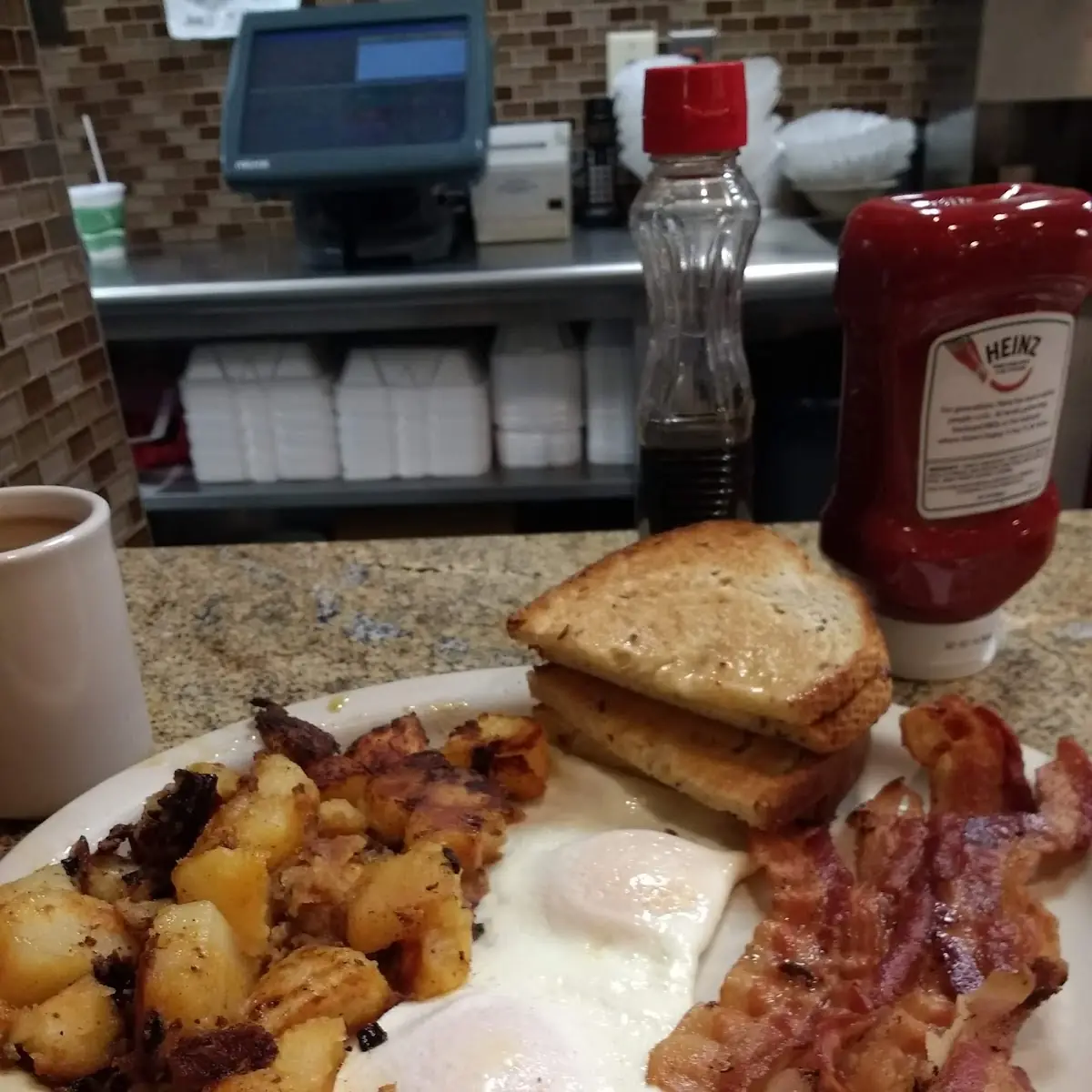 Standard Bacon Eggs and Home Fries