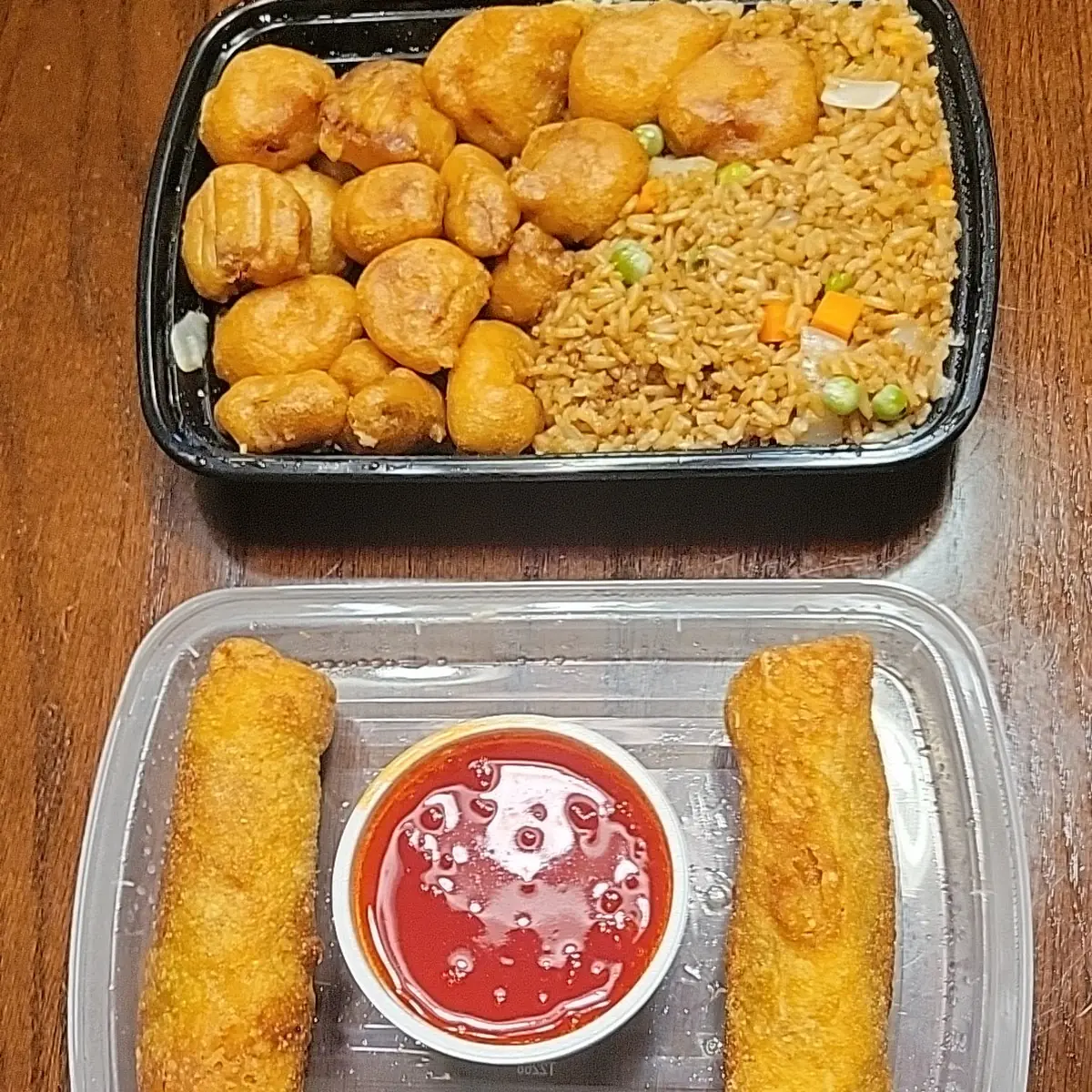 Sweet & Sour Pork Combo w Egg Rolls Added