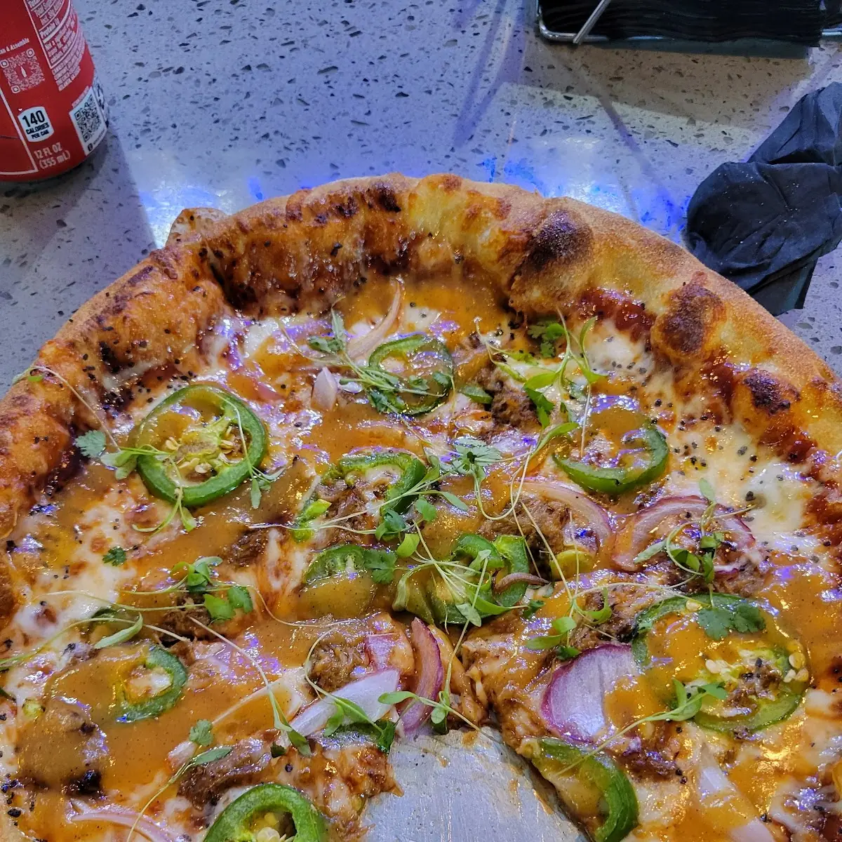 BBQ Pulled Pork Pizza with Pineapple Glaze Sauce
