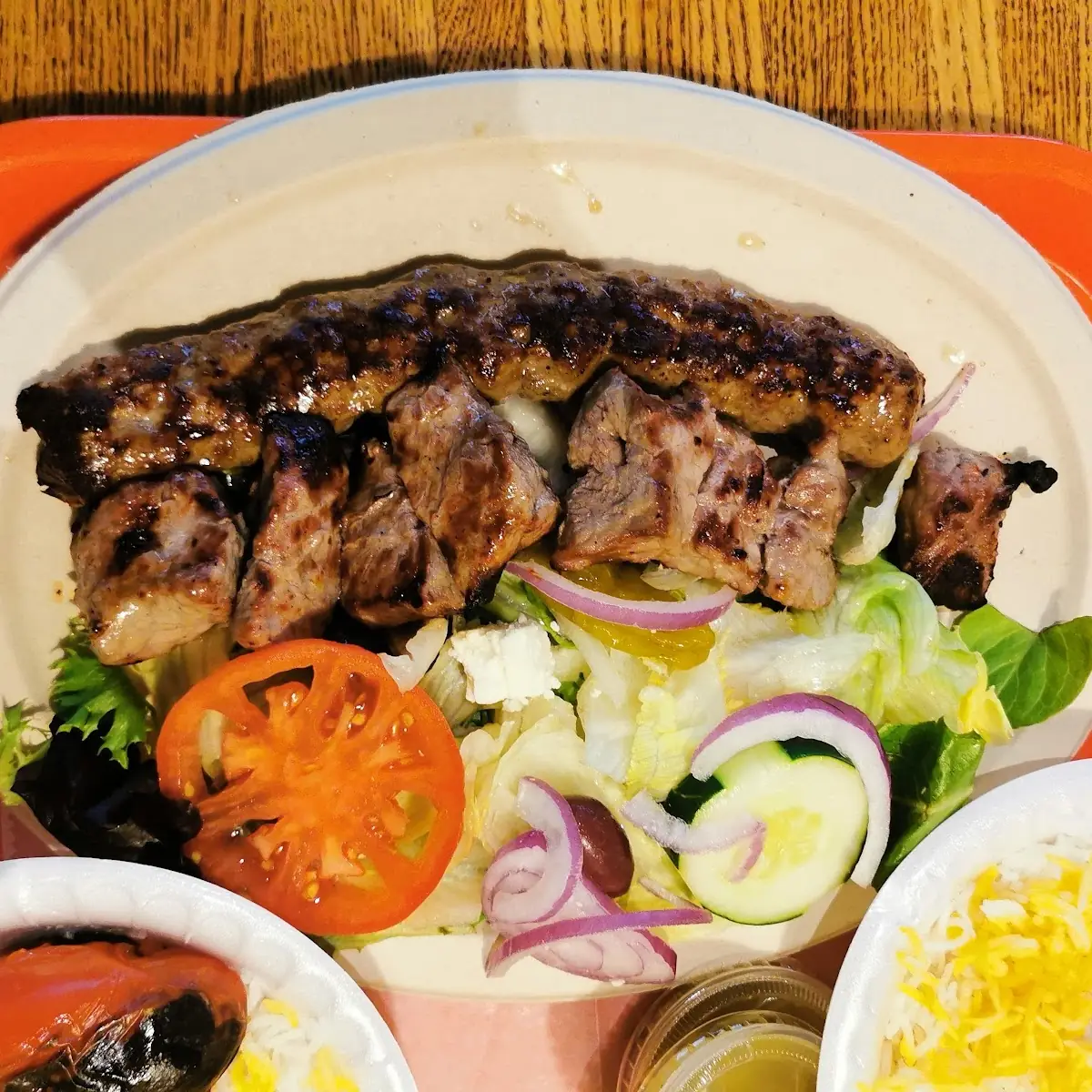 Meat Kebab with Meat Pie