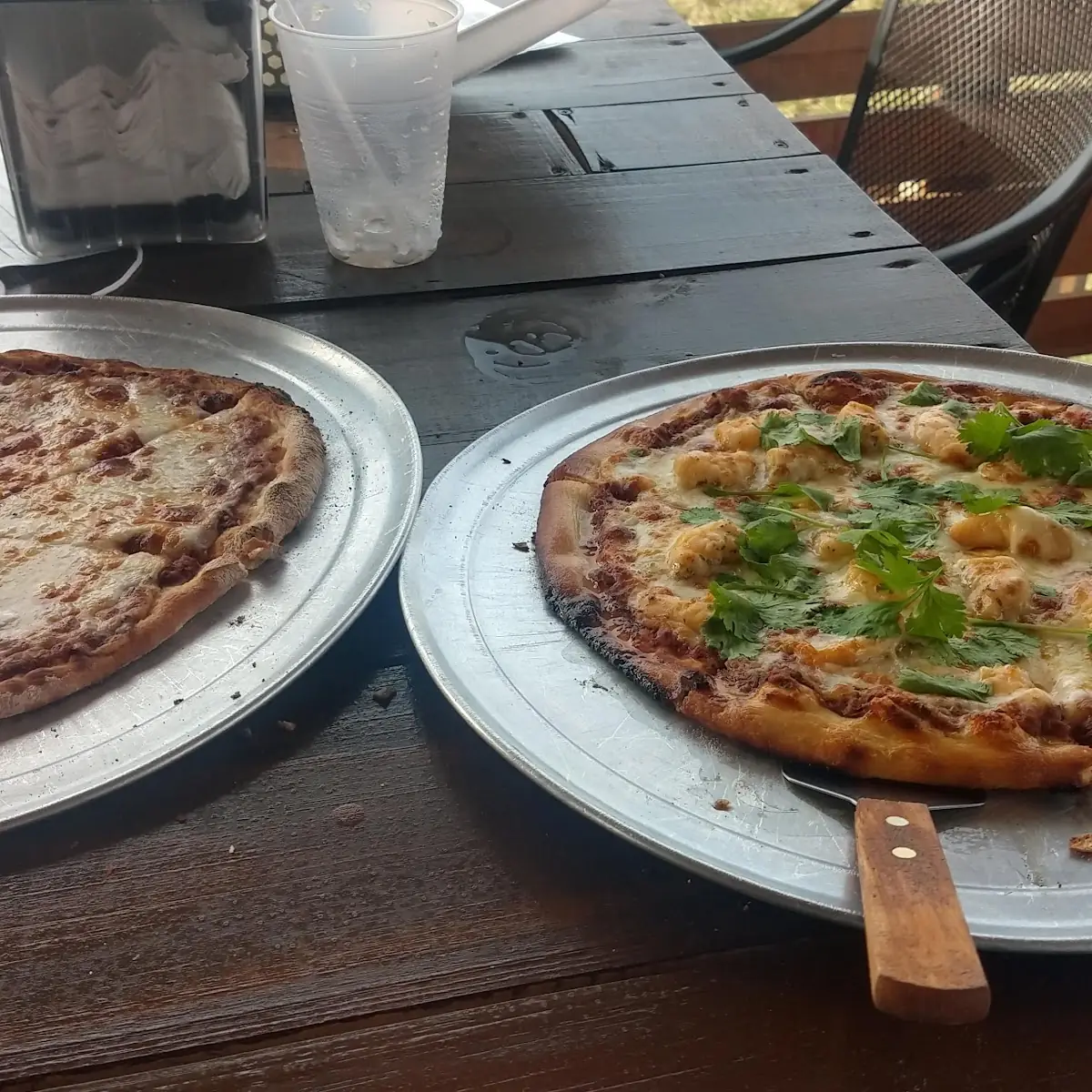 Cheese Pizza and Shrimp Pizza