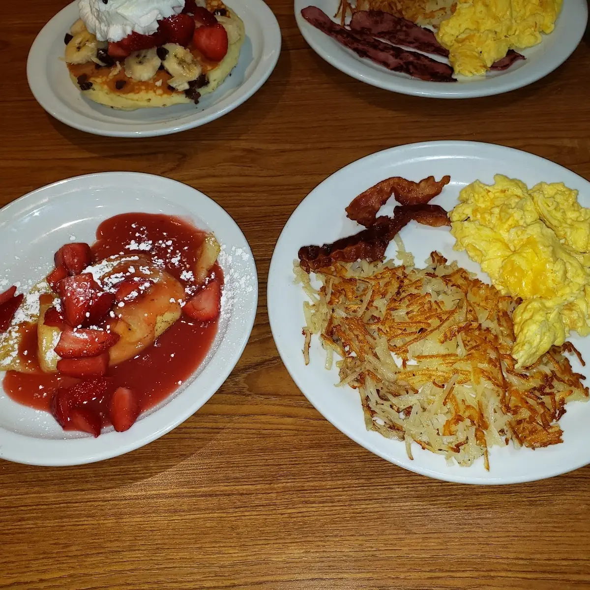 Egg Whites Hash Browns Bacon and Sausage