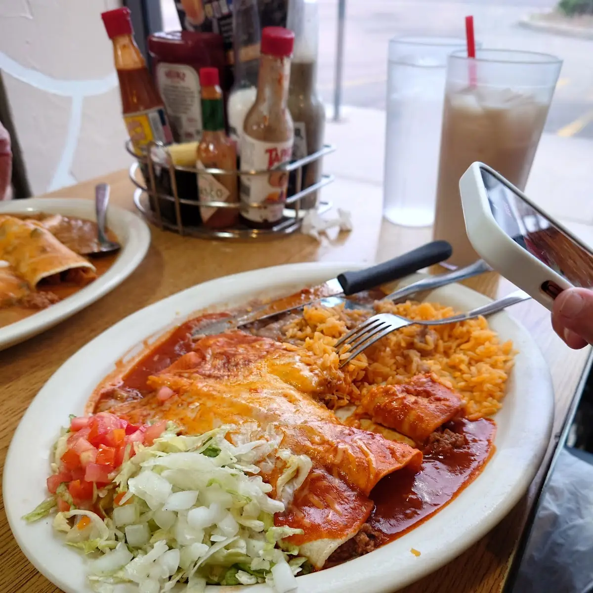 Combination Plate-Beef Burrito Cheese Enchilada Chile Relleno
