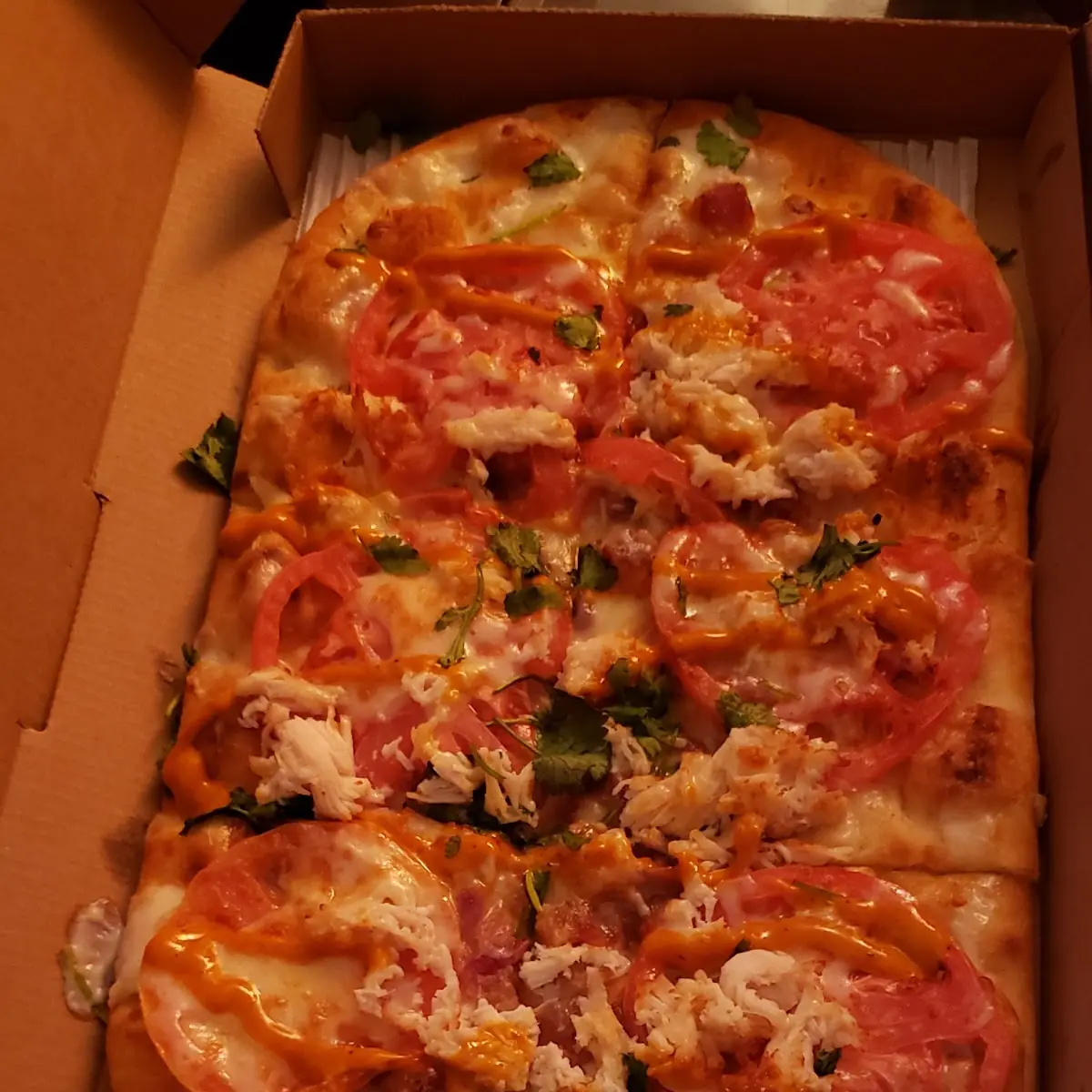 Chipotle Chicken and Bacon Flatbread Pizza
