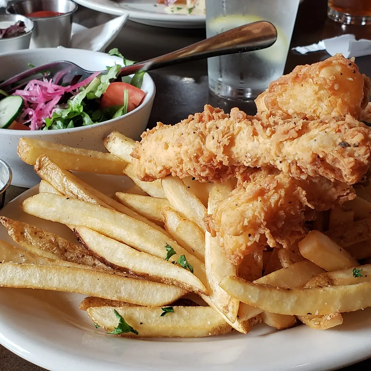 Fish & Chips with Side Salad