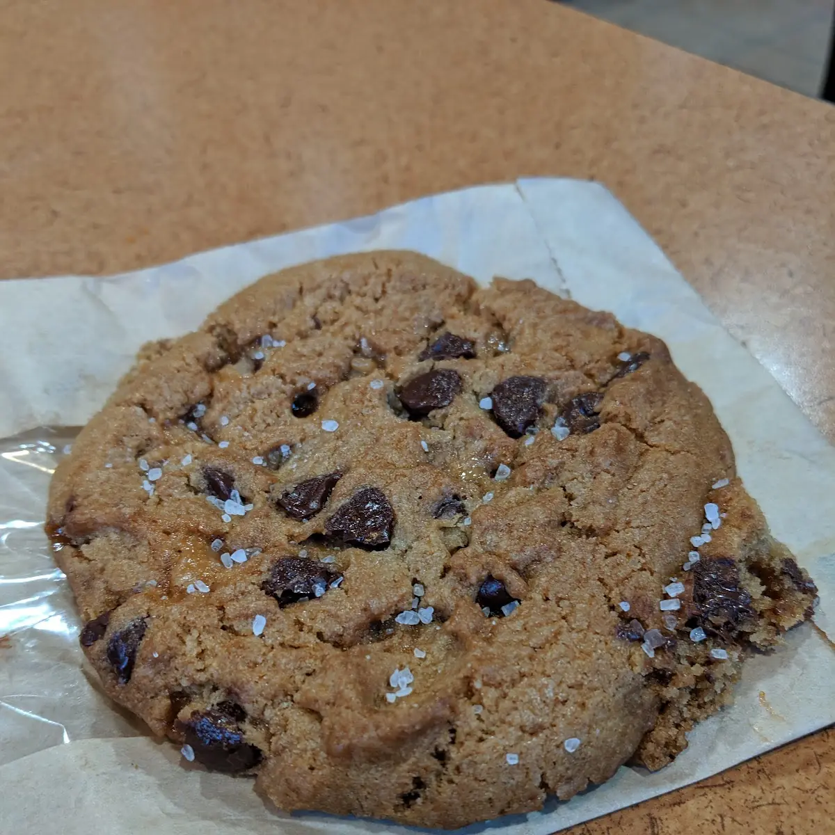 Salted Caramel Chocolate Chip Cookie