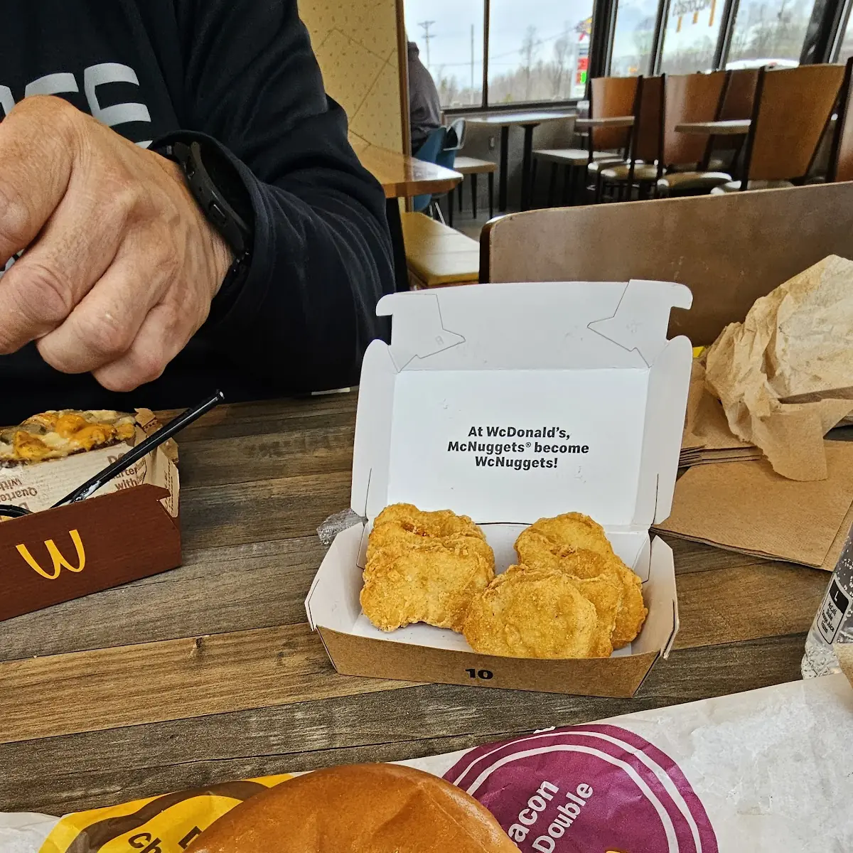 Chicken Mcnuggets and Double Cheeseburger