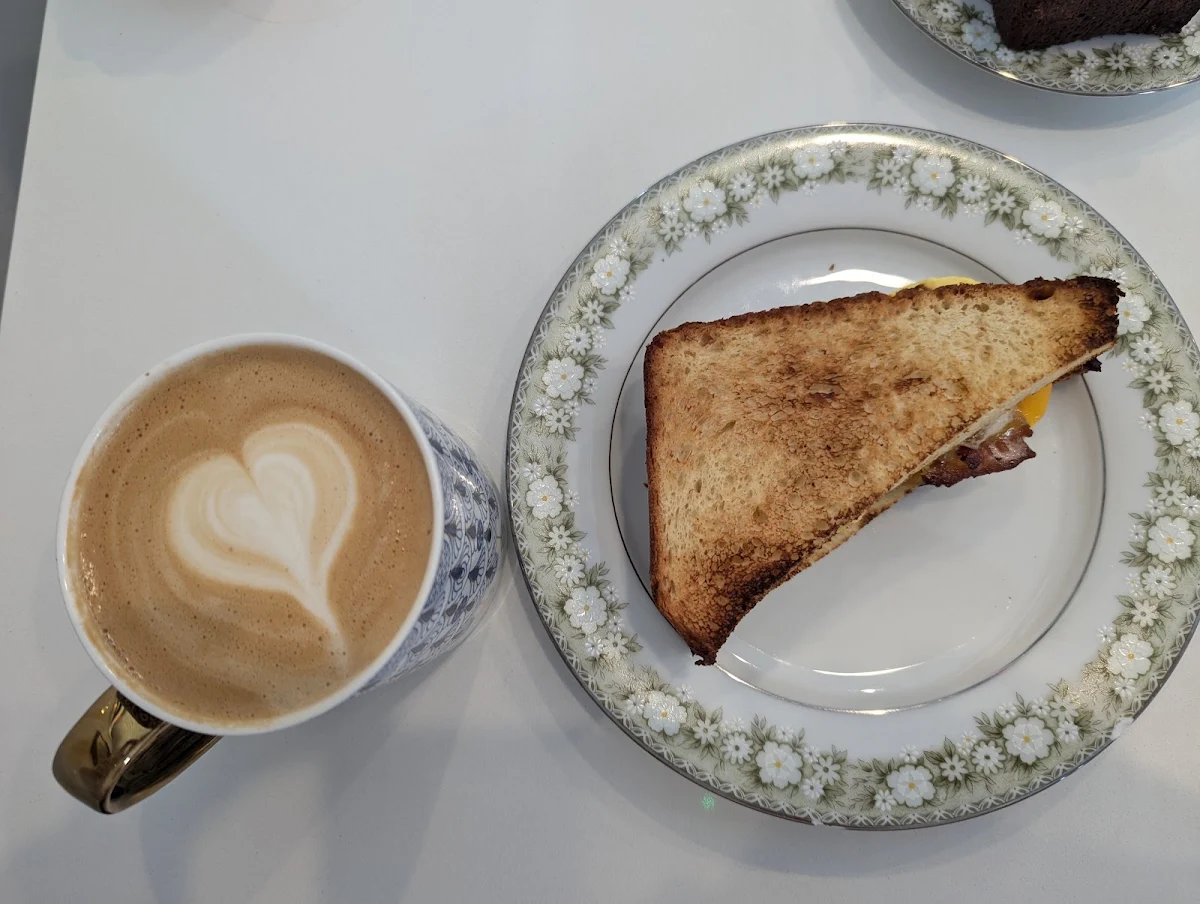 Iced Coffee & Breakfast Sandwich Cubano