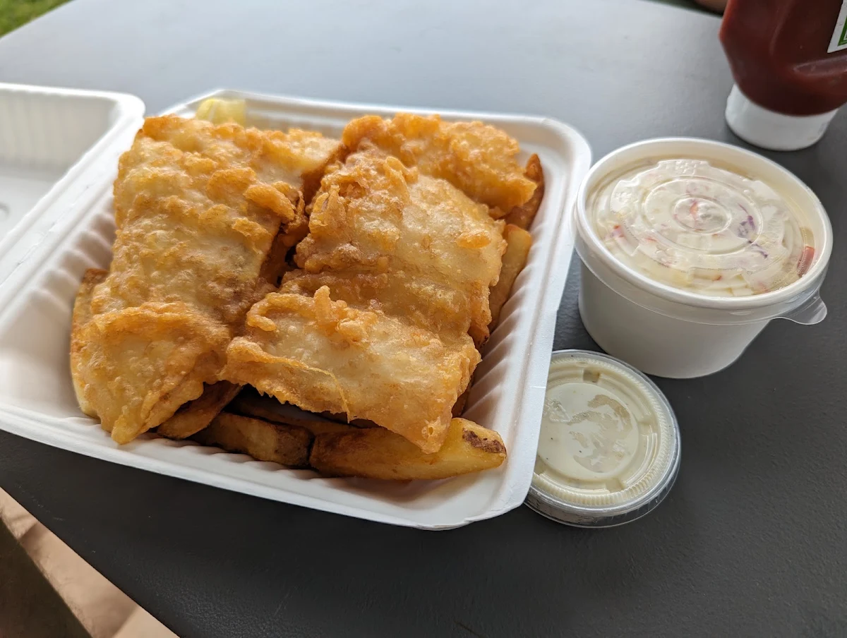 2 Piece Cod and Chips, Auntie Ag's Seafood Cafe