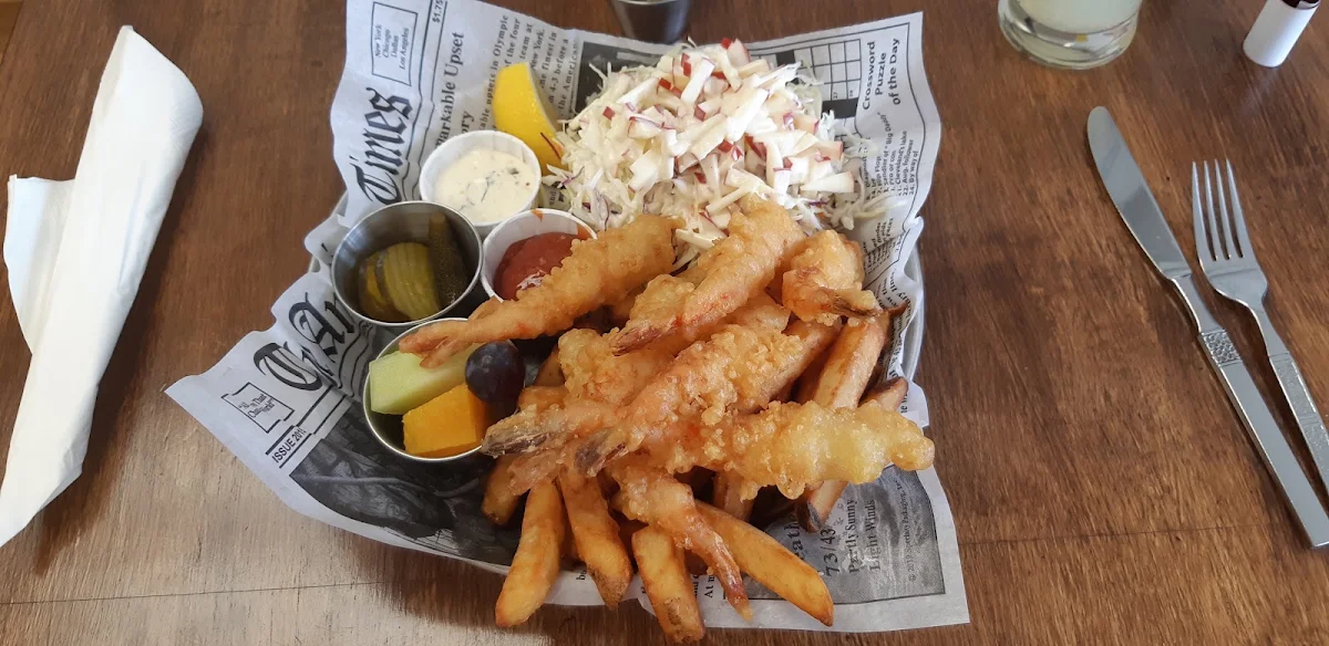 Prawns and Coleslaw, Auntie Ag's Seafood Cafe