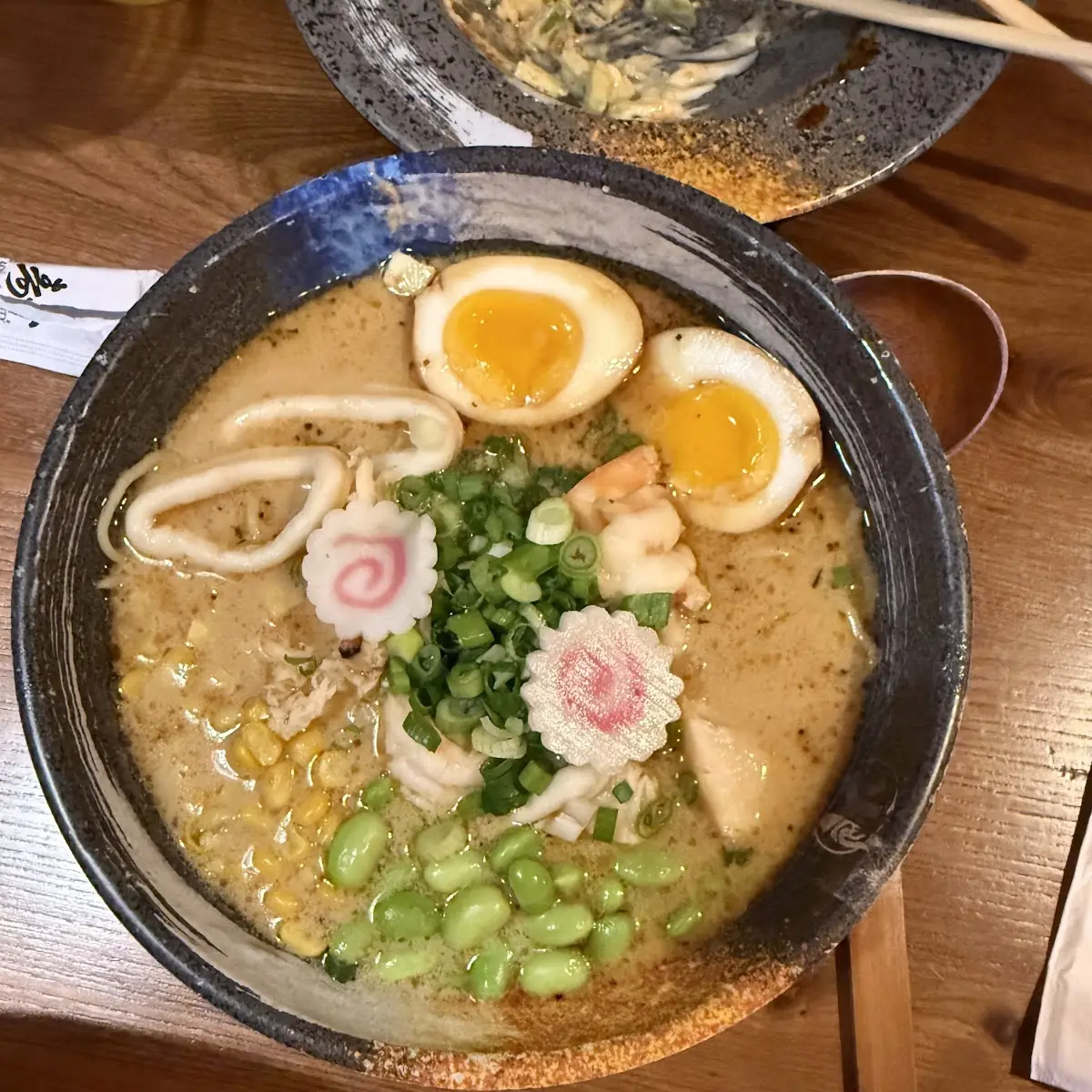 Grilled Chicken Ramen with Soft Boiled Eggs