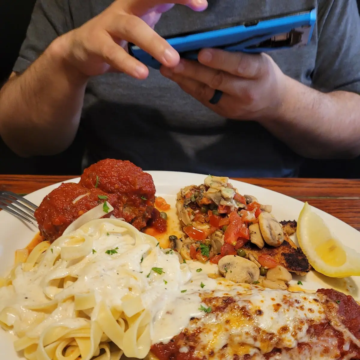 Chicken Parmesan with Spaghetti Marinara