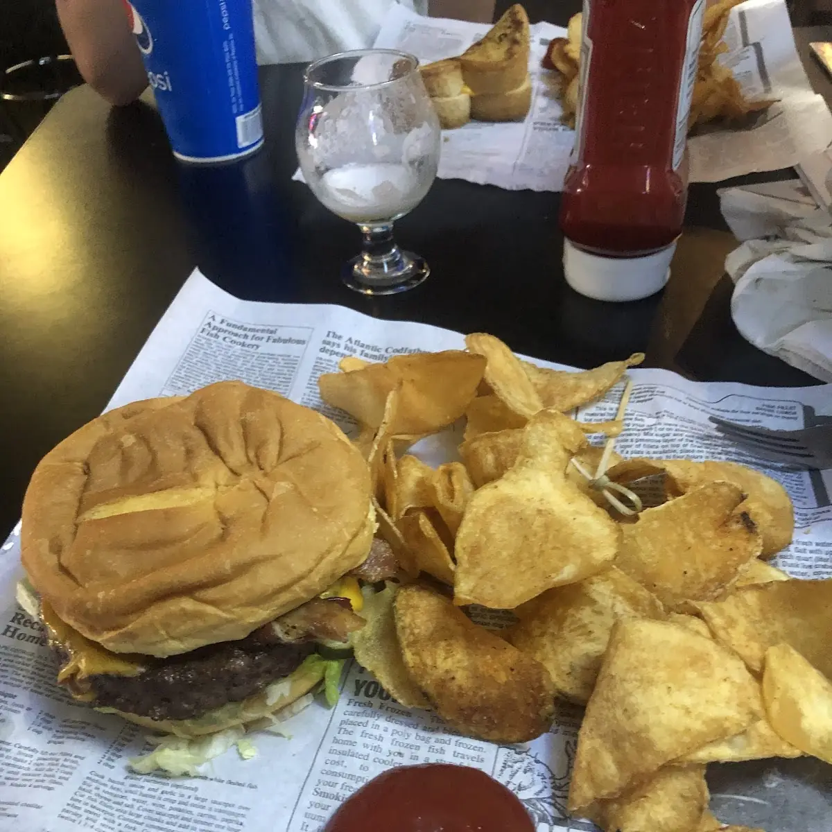 Hamburger and Kettle Chips