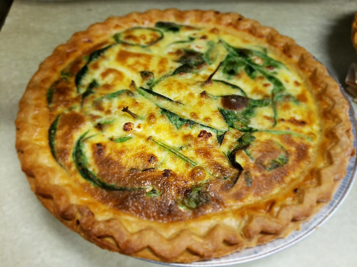 Spinach Mushroom & Feta Cheese Quiche