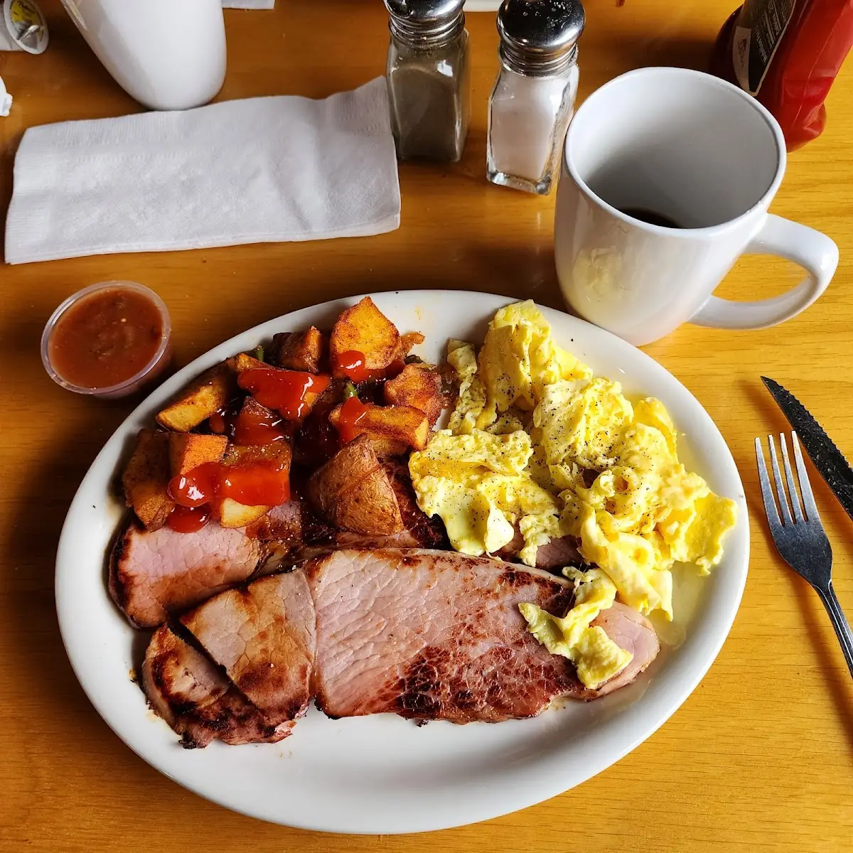 Ham and Eggs Scrambled Eggs