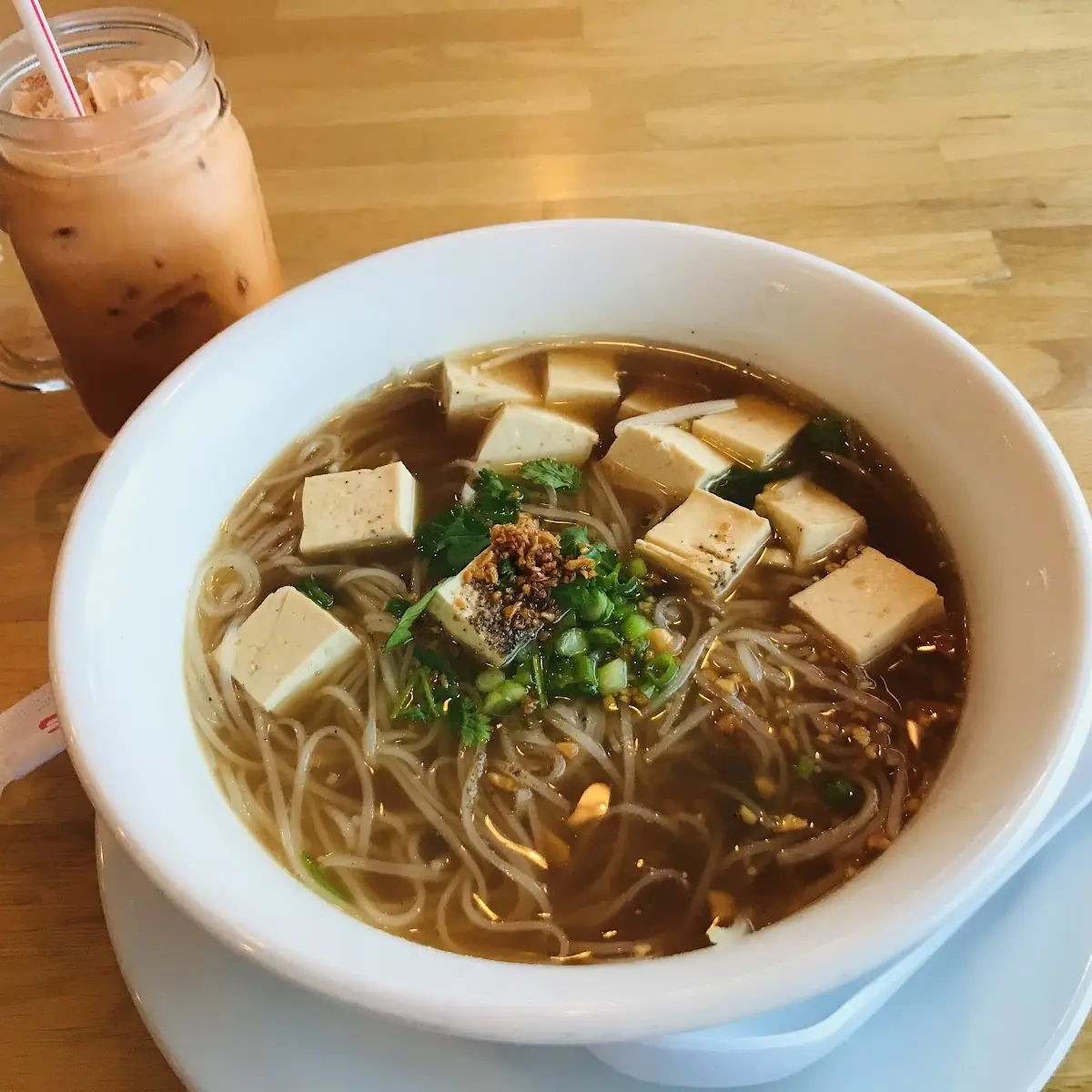 Tom Yum Noodle Soup with Tofu