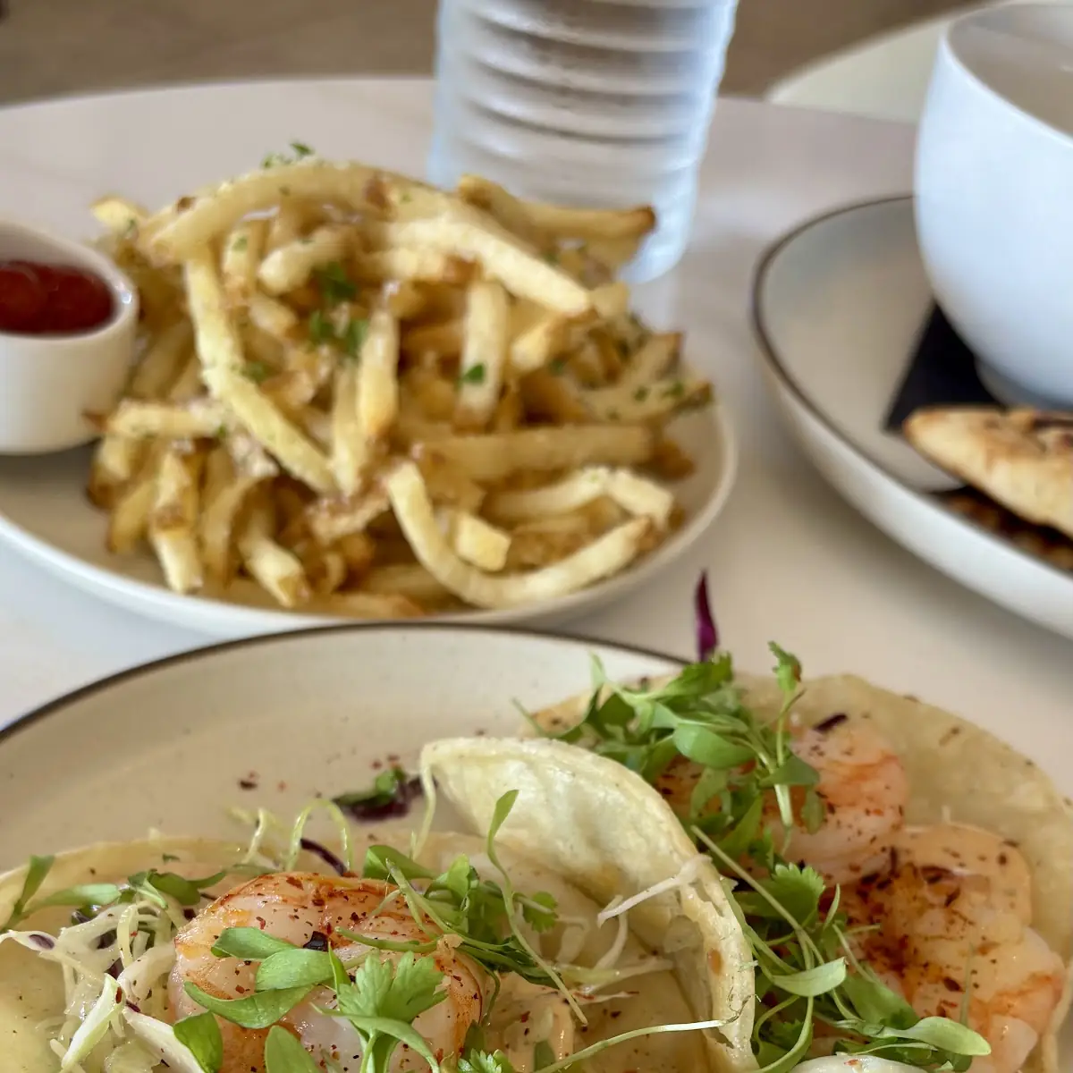 Shrimp Tacos & Fries