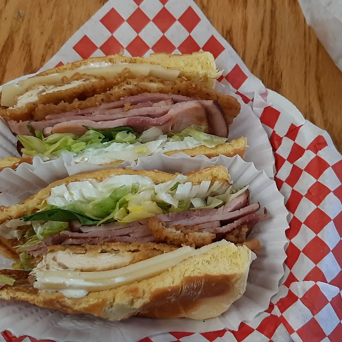 Chicken Ham & Swiss Burger