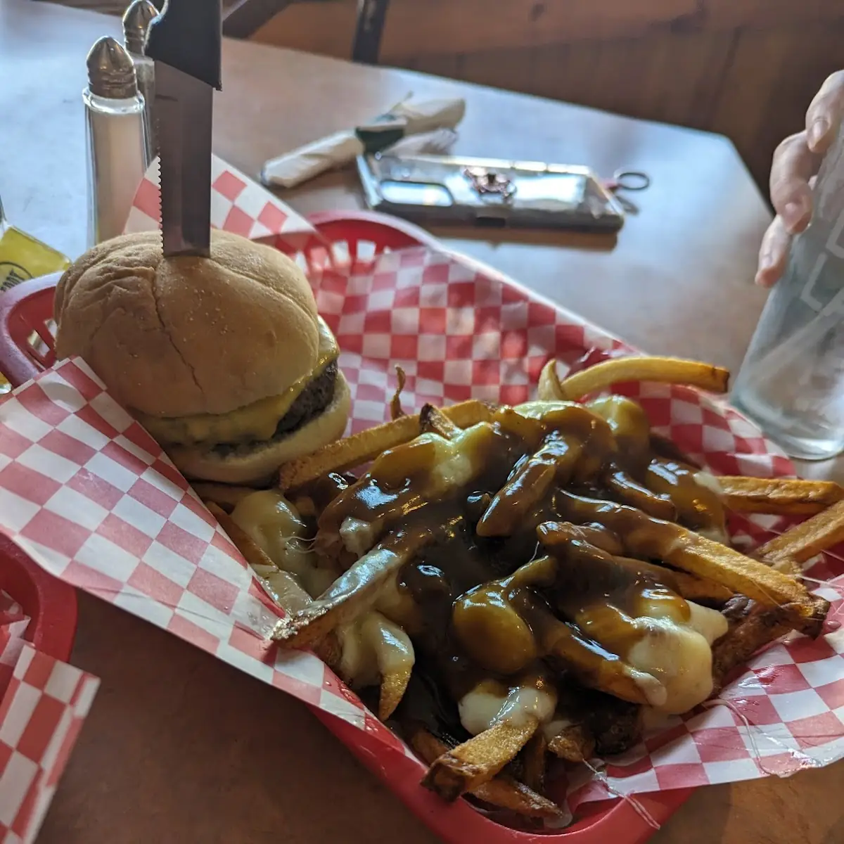 Classic Cheeseburger with Poutine