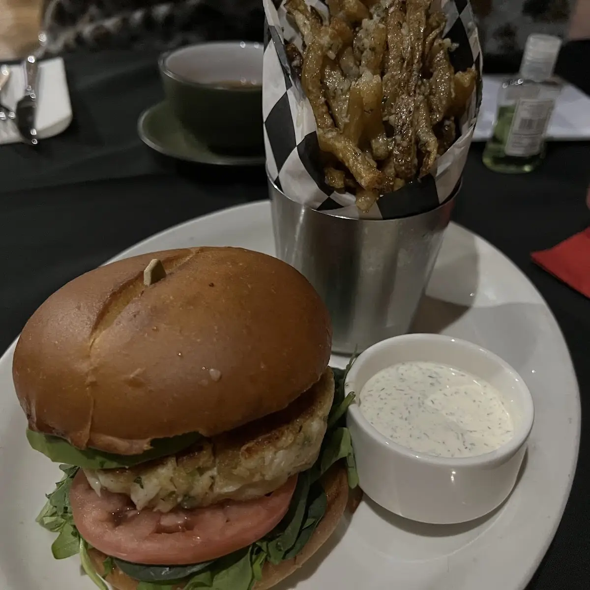 Shrimp and Avocado Burger