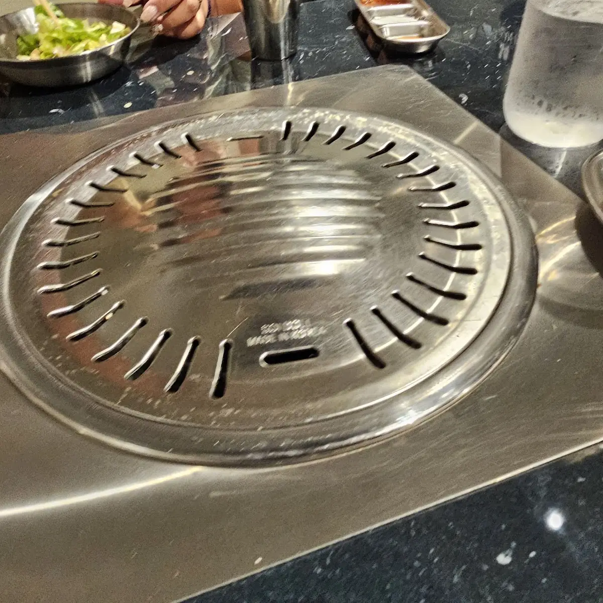 Raw Beef on Grill